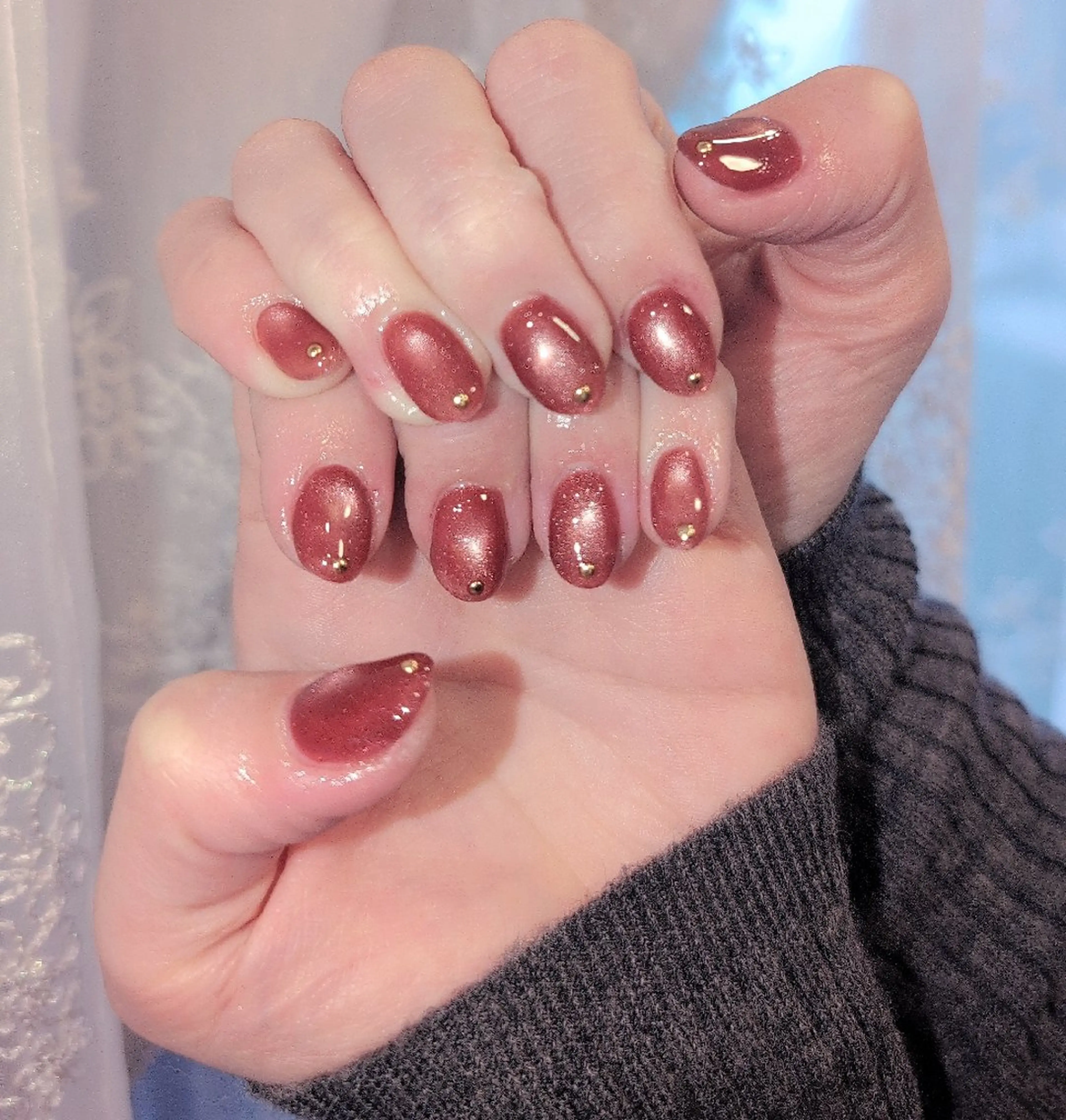 ネイル 長さ出し ジェルネイル 韓国ネイル マグネットネイル ニュアンスネイル ハンドネイル I LOVE ME NAIL.｡.:*♡のネイルデザイン