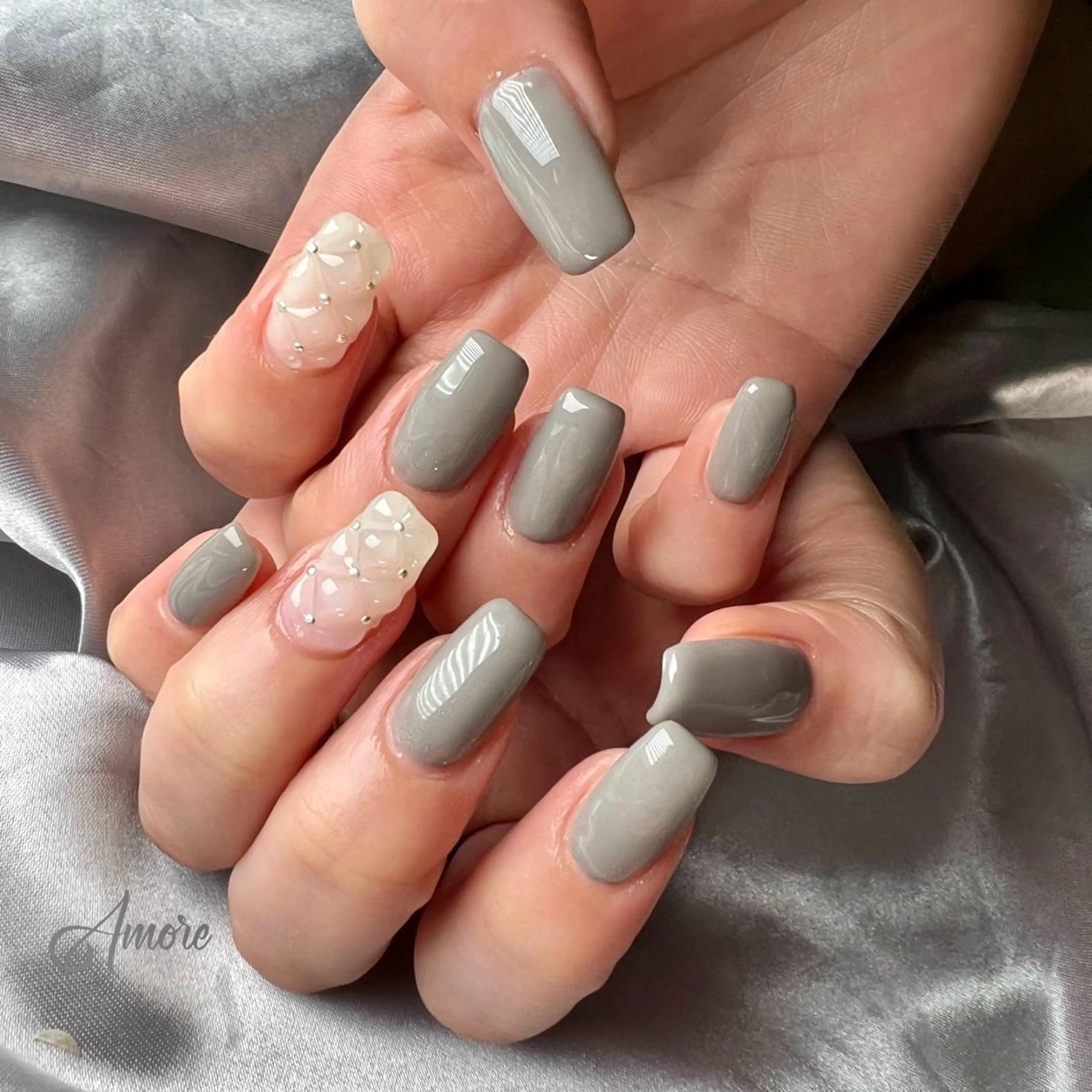 ネイル ジェルネイル 韓国ネイル ミラーネイル オフィスネイル パラジェル You kyehwaのネイルデザイン