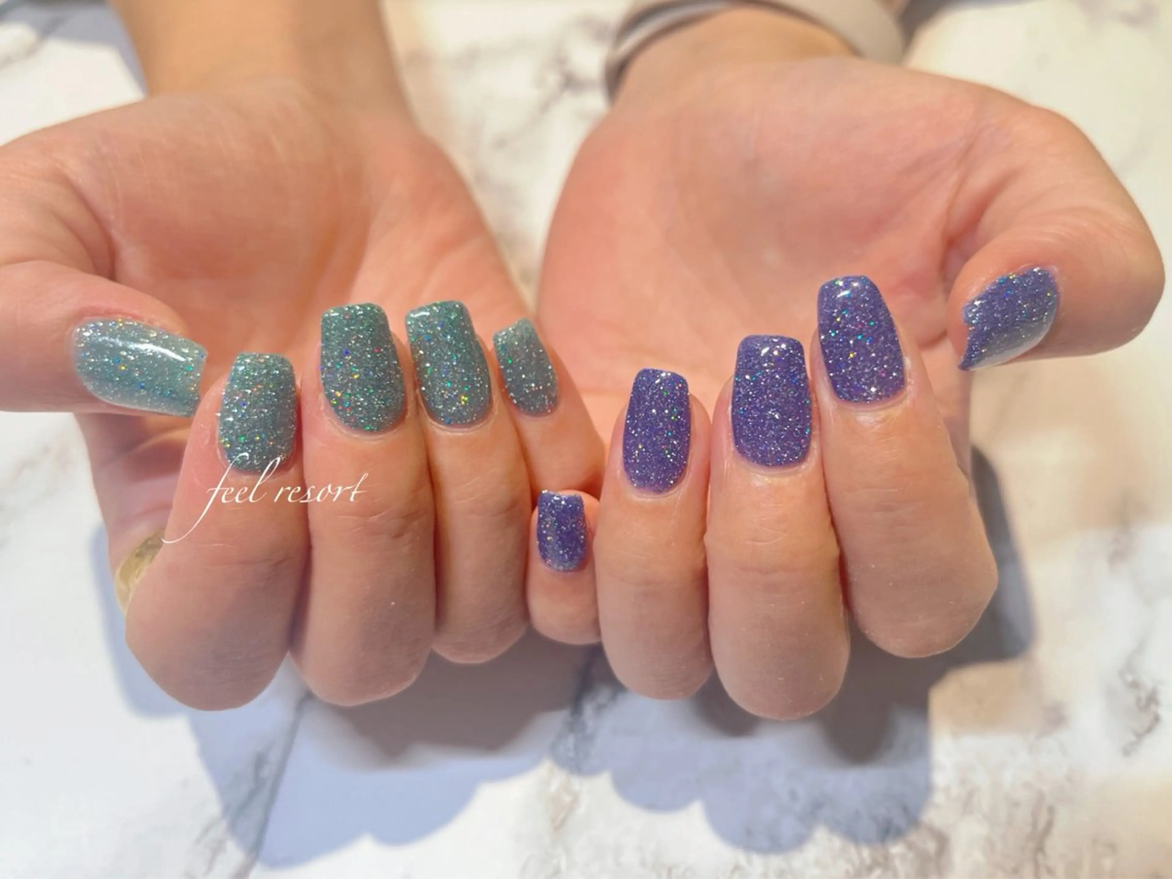 ネイル 長さ出し フットネイル フレンチネイル ジェルネイル ガラスフレンチ Lien（リアン） 銀座駅6分のネイルデザイン