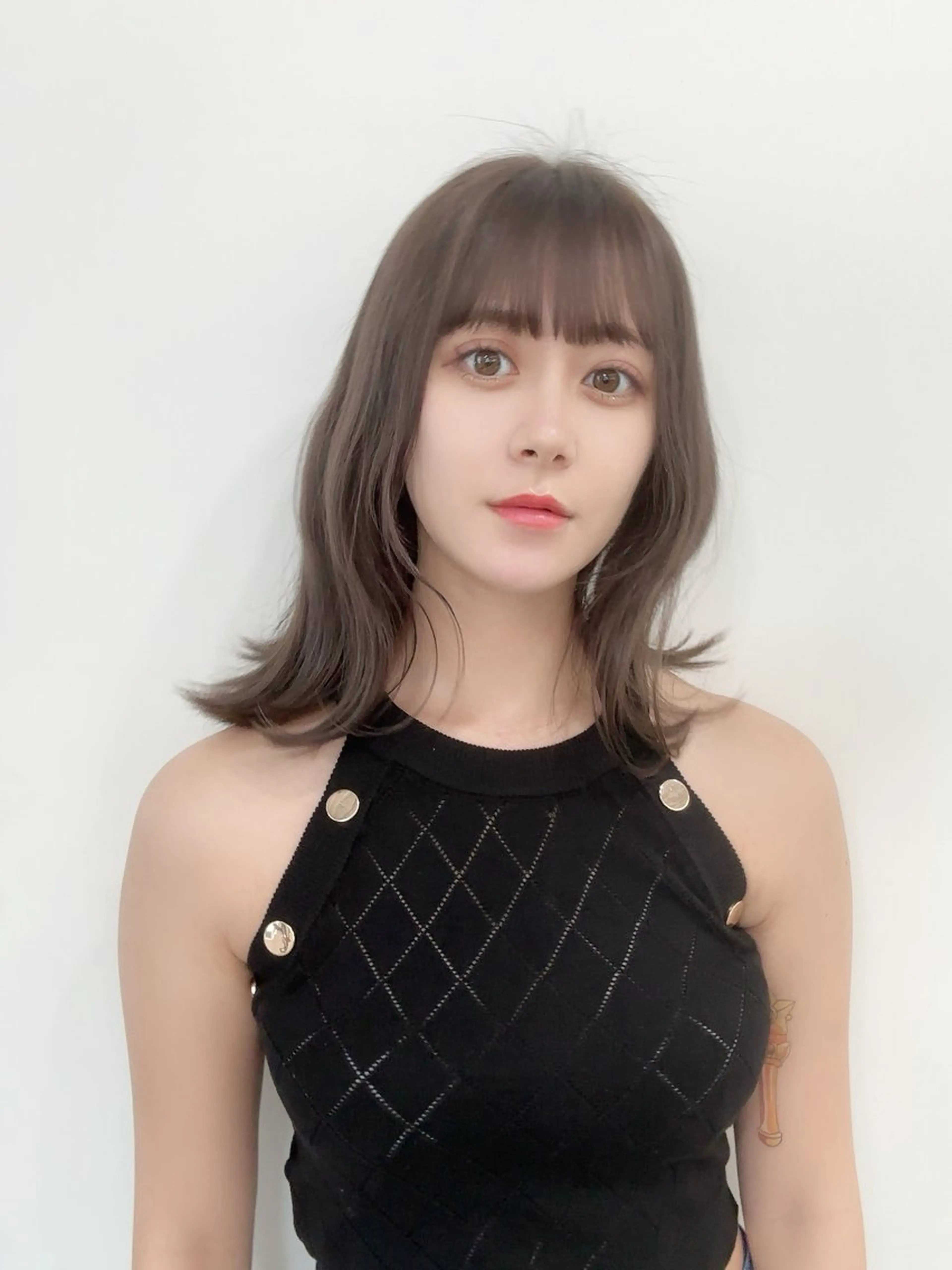 ミディアム カラー 韓国風ヘア 似合わせカット 小顔カット カット ヘアカラー トリートメント 渋谷レイヤーカット❌ 縮毛矯正専門/武田涼のヘアスタイル