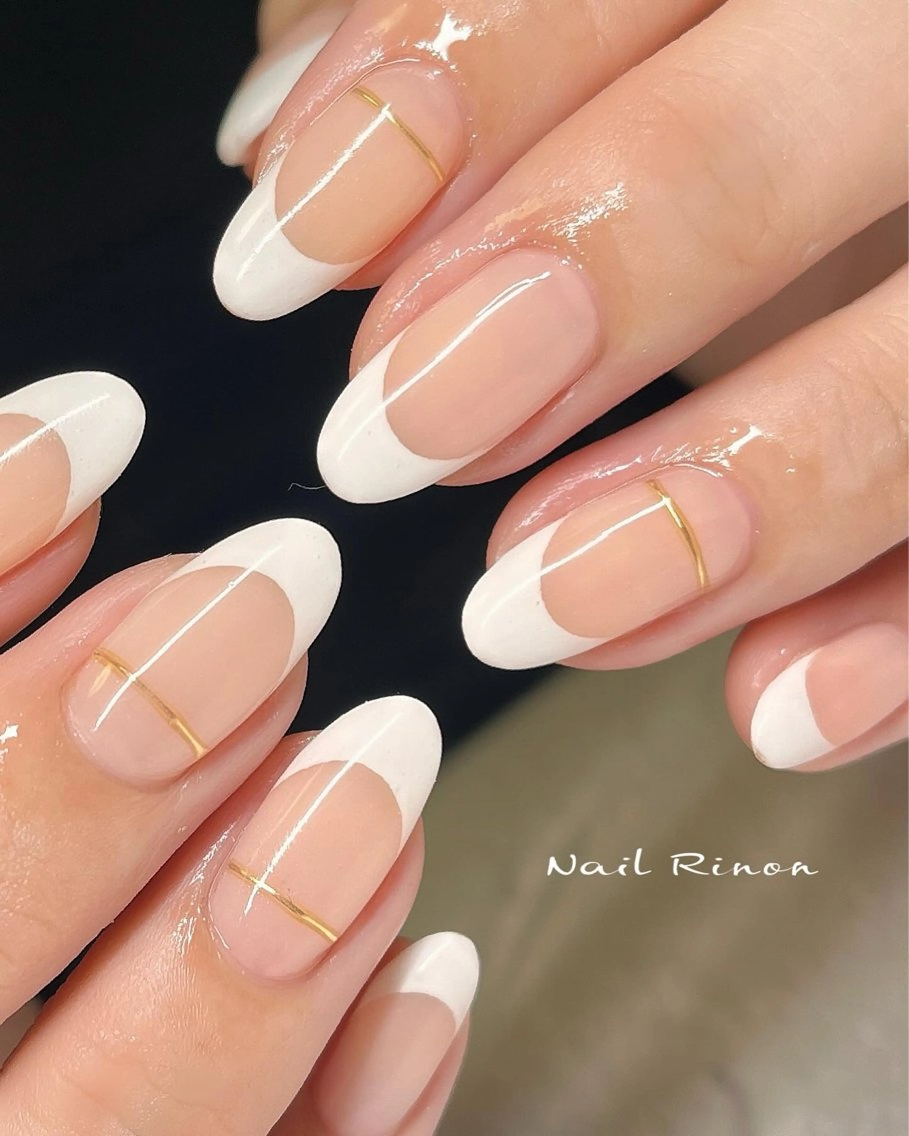 ネイル フレンチネイル ハンドネイル Nail Rinonのネイルデザイン