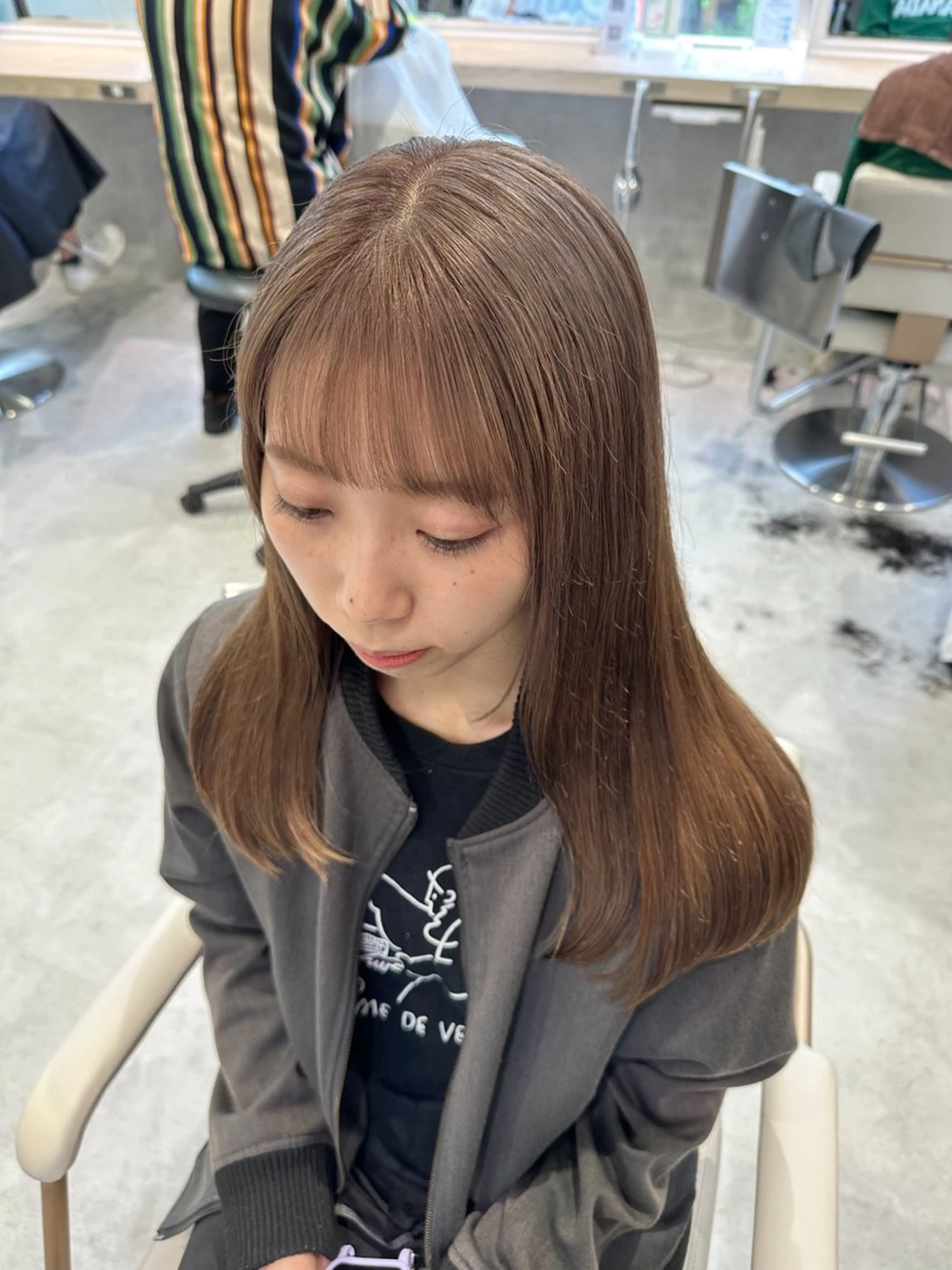 セミロング ヘアカラー トリートメント 美髪⭐︎髪質改善 井上　康司のヘアスタイル