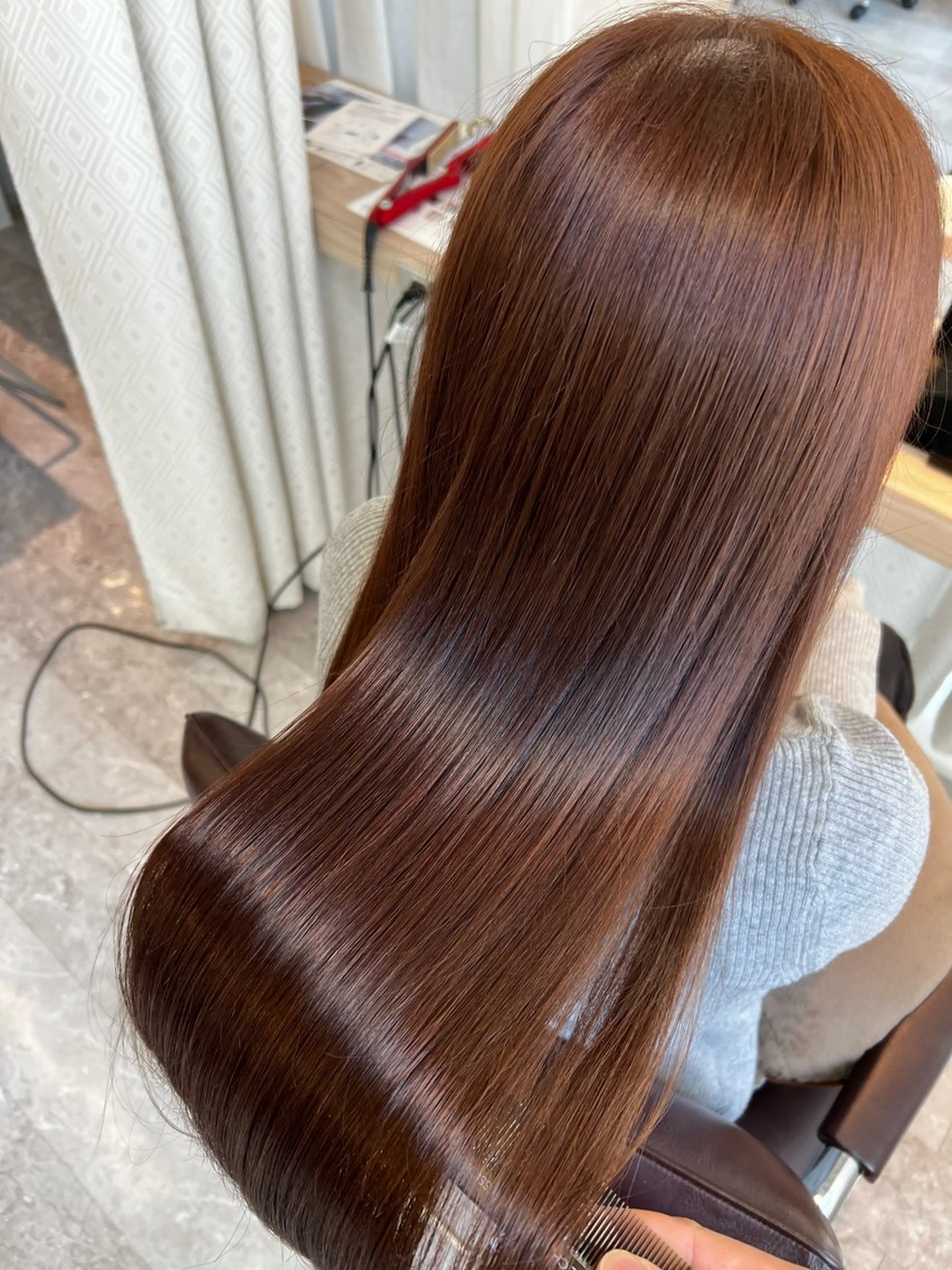 ロング 縮毛矯正 鈴木遥幾 艶髪特化美容師のヘアスタイル