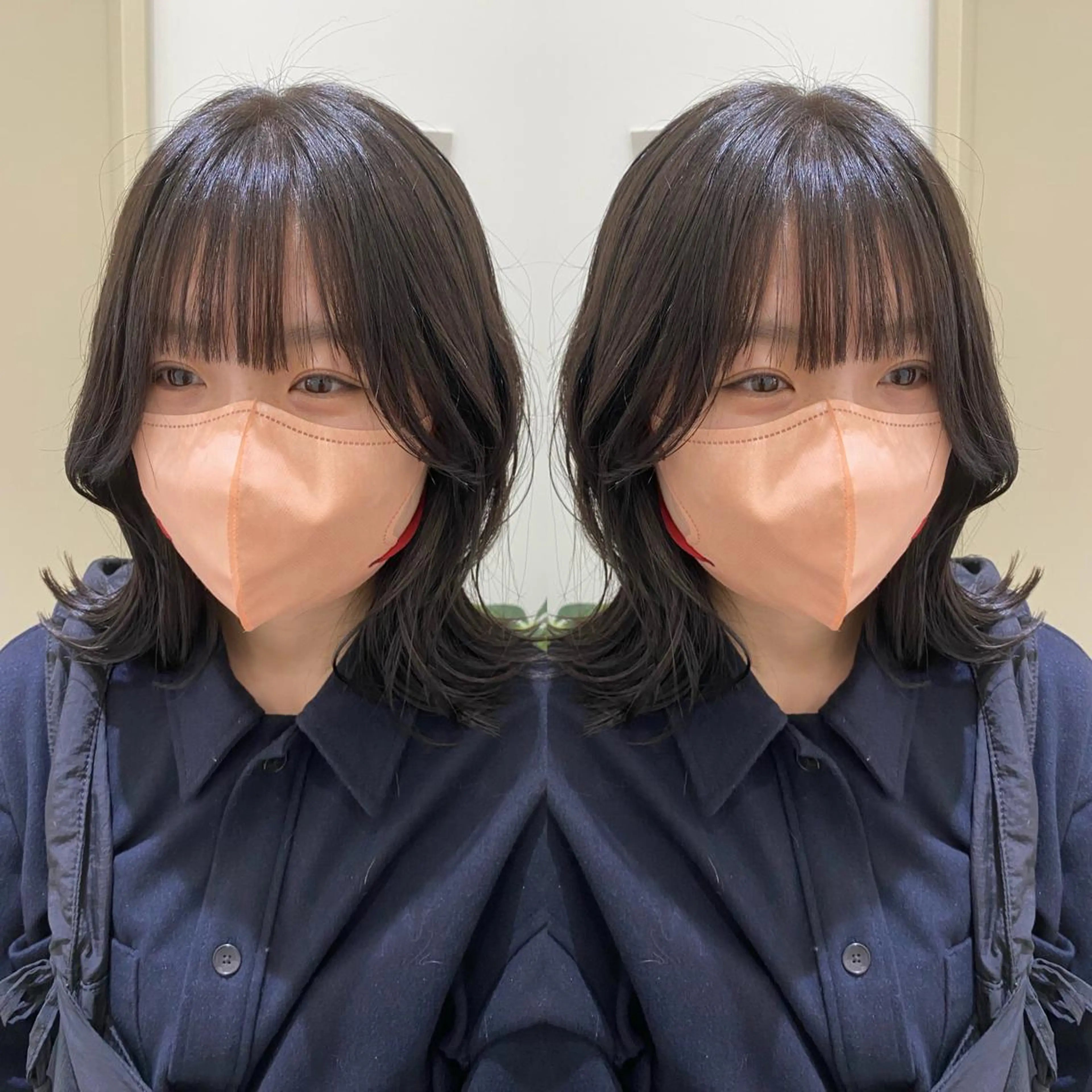 ミディアム カラー ✨髪質改善/顔周りカ ット/縮毛矯正✨三隅のヘアスタイル