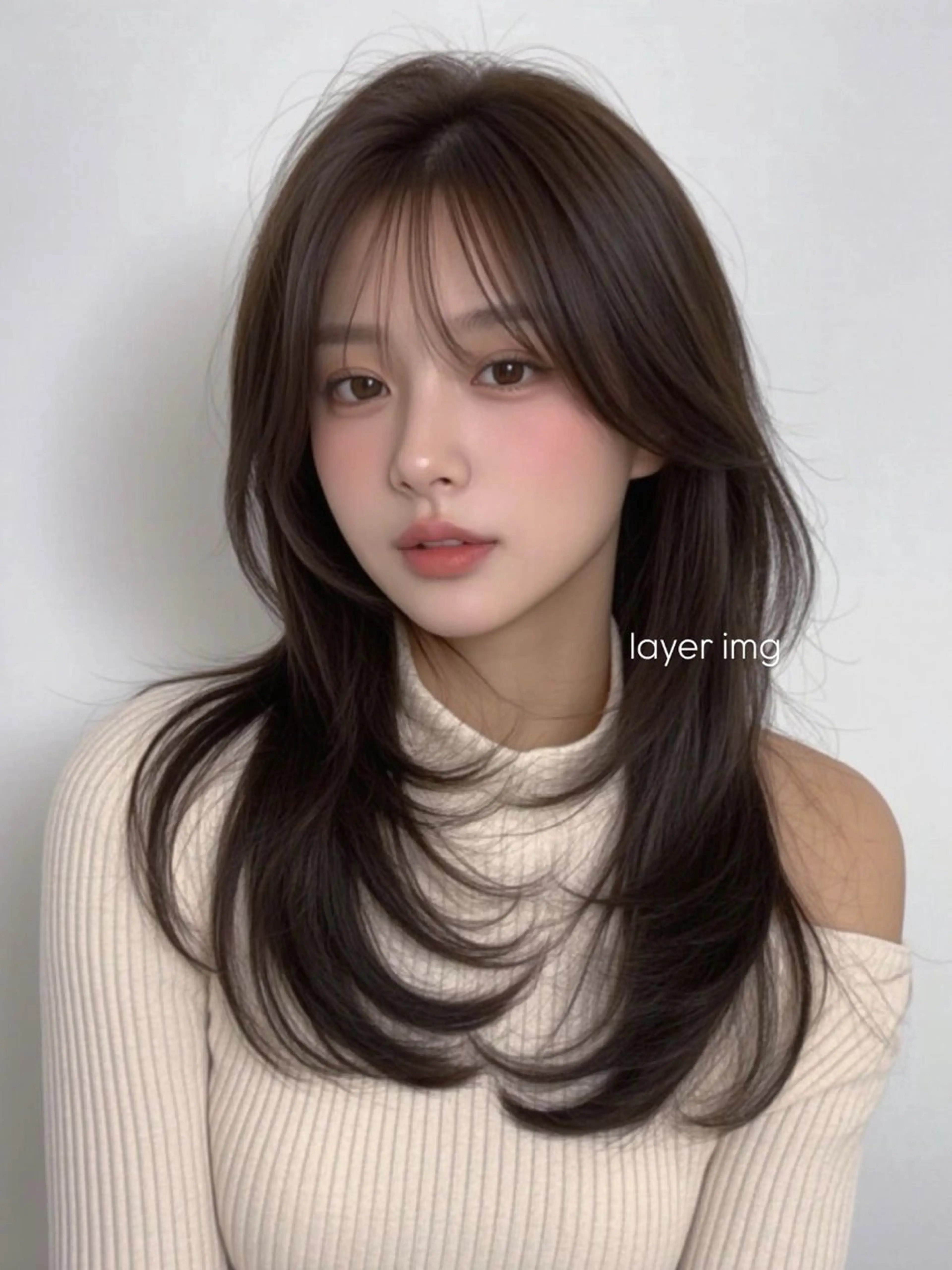 セミロング カラー ヘアアレンジ ブリーチなし🤍透明 感カラーtakutoのヘアスタイル