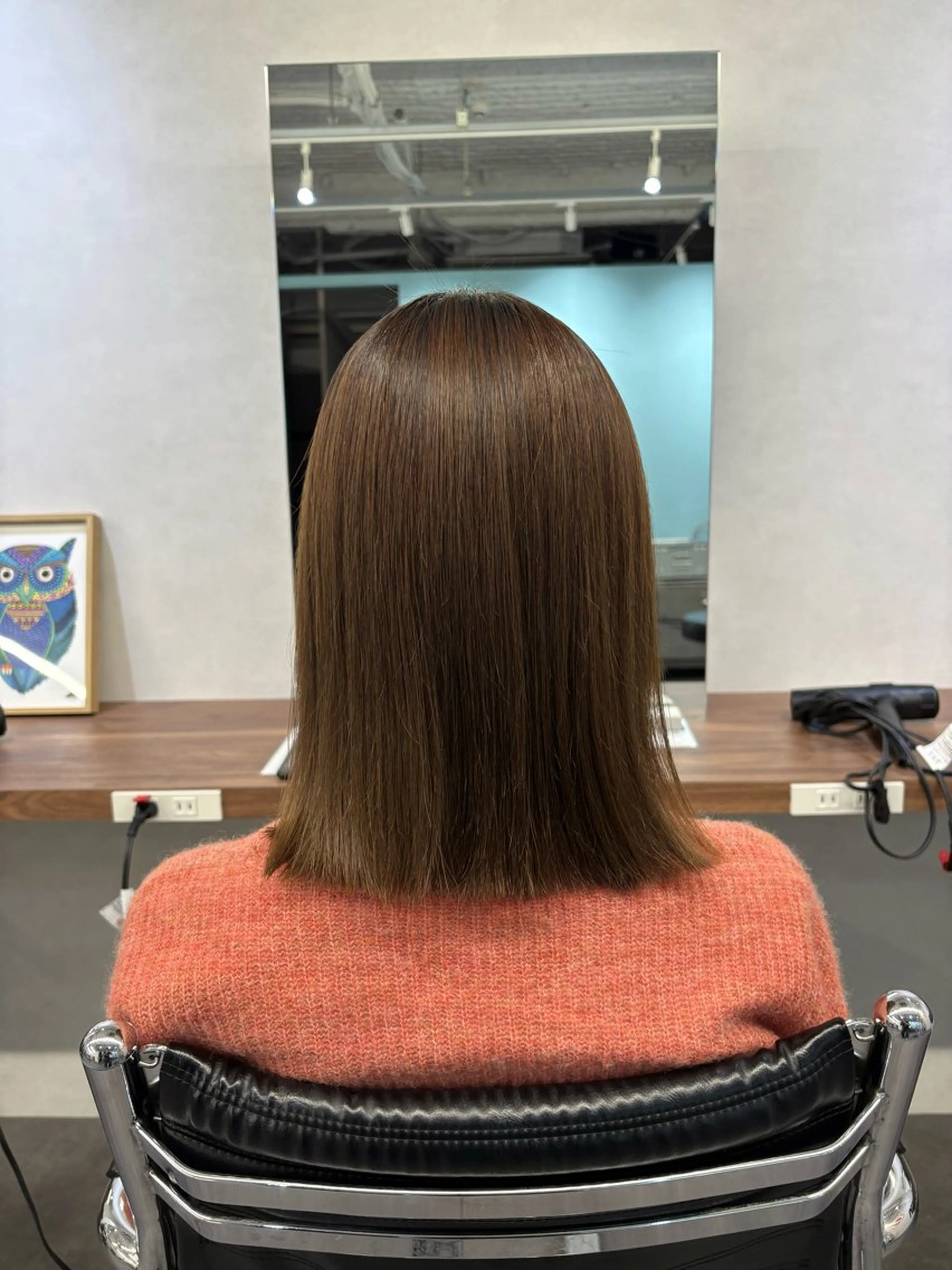 ミディアム 縮毛矯正募集🔥 西梅田/六角一咲のヘアスタイル