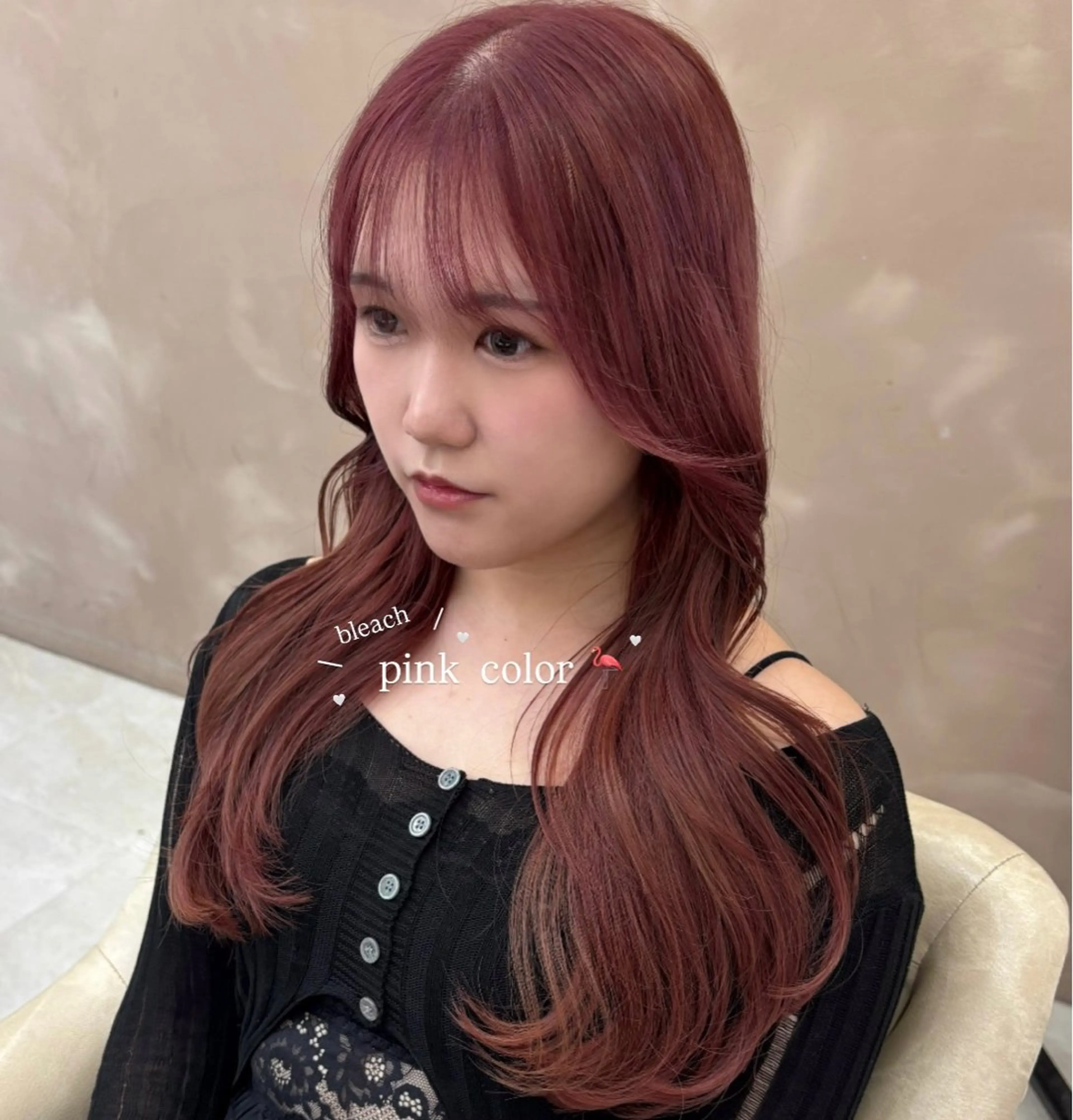 ロング カラー ピンクカラー girlyヘア /yumeka🩰のヘアスタイル