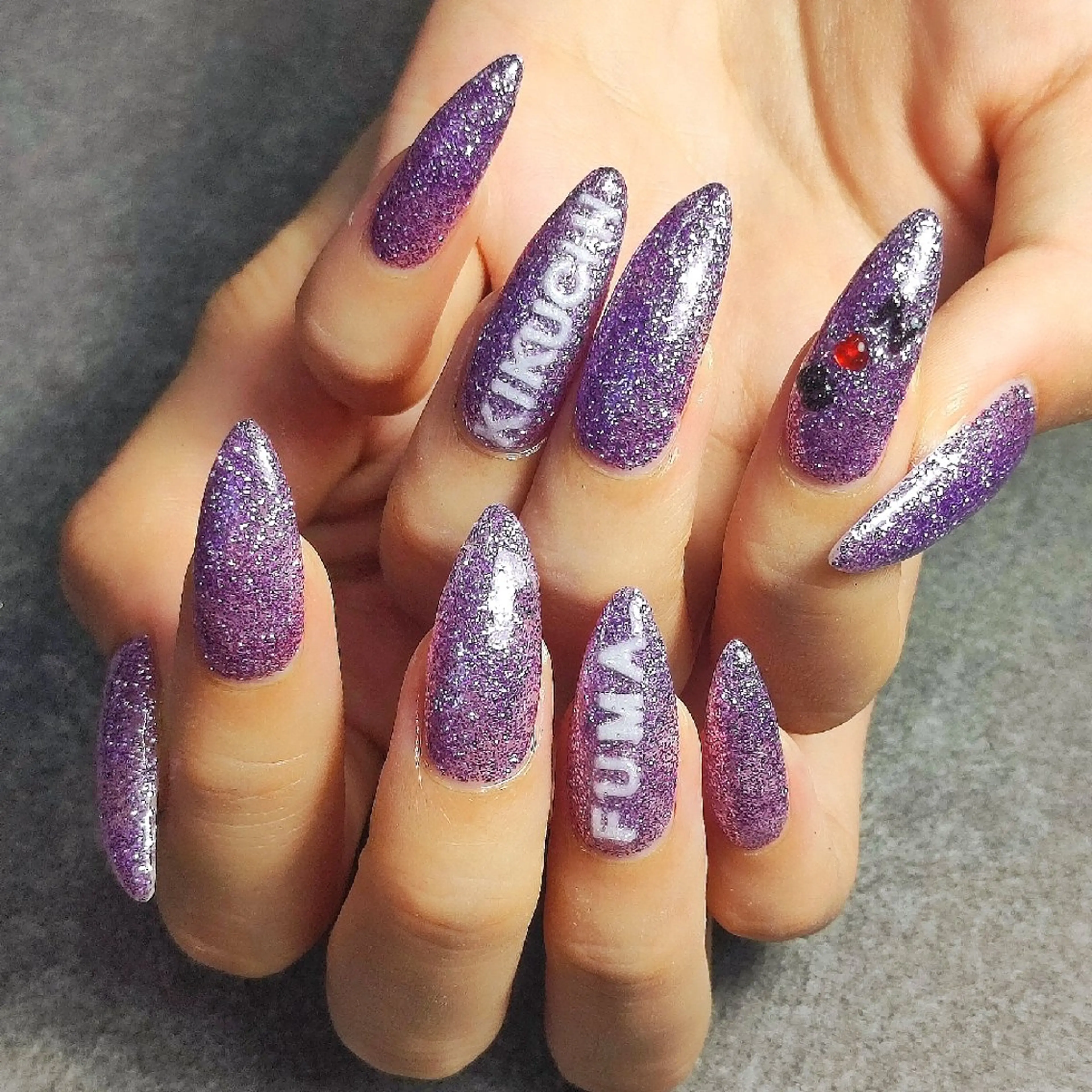 ネイル ラメ(グリッター) ロングネイル ハンドネイル 個人サロン saltnailのネイルデザイン