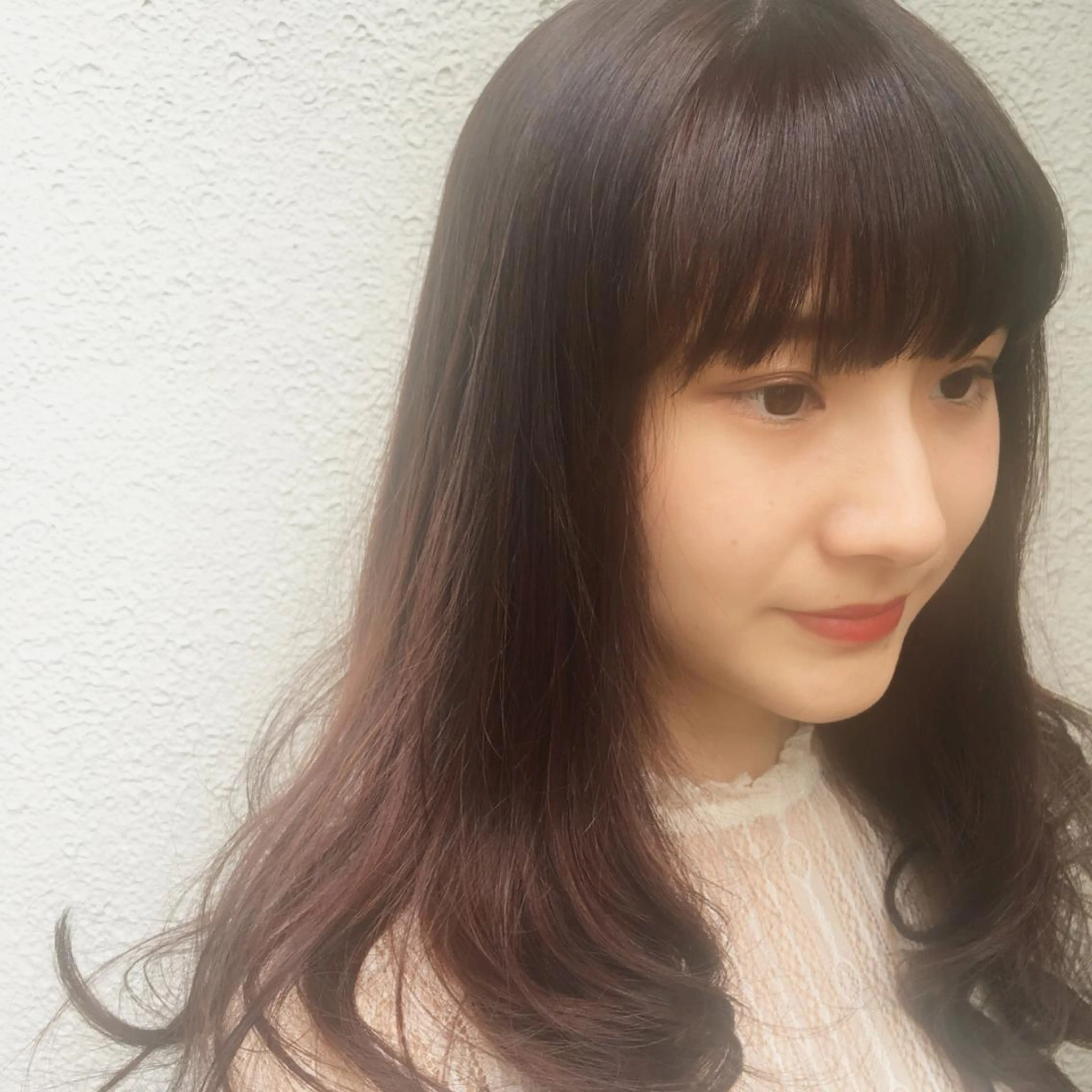 カラー ピンクカラー ピンクパープル ラブーケ中川中島店 クラタチカコのヘアスタイル