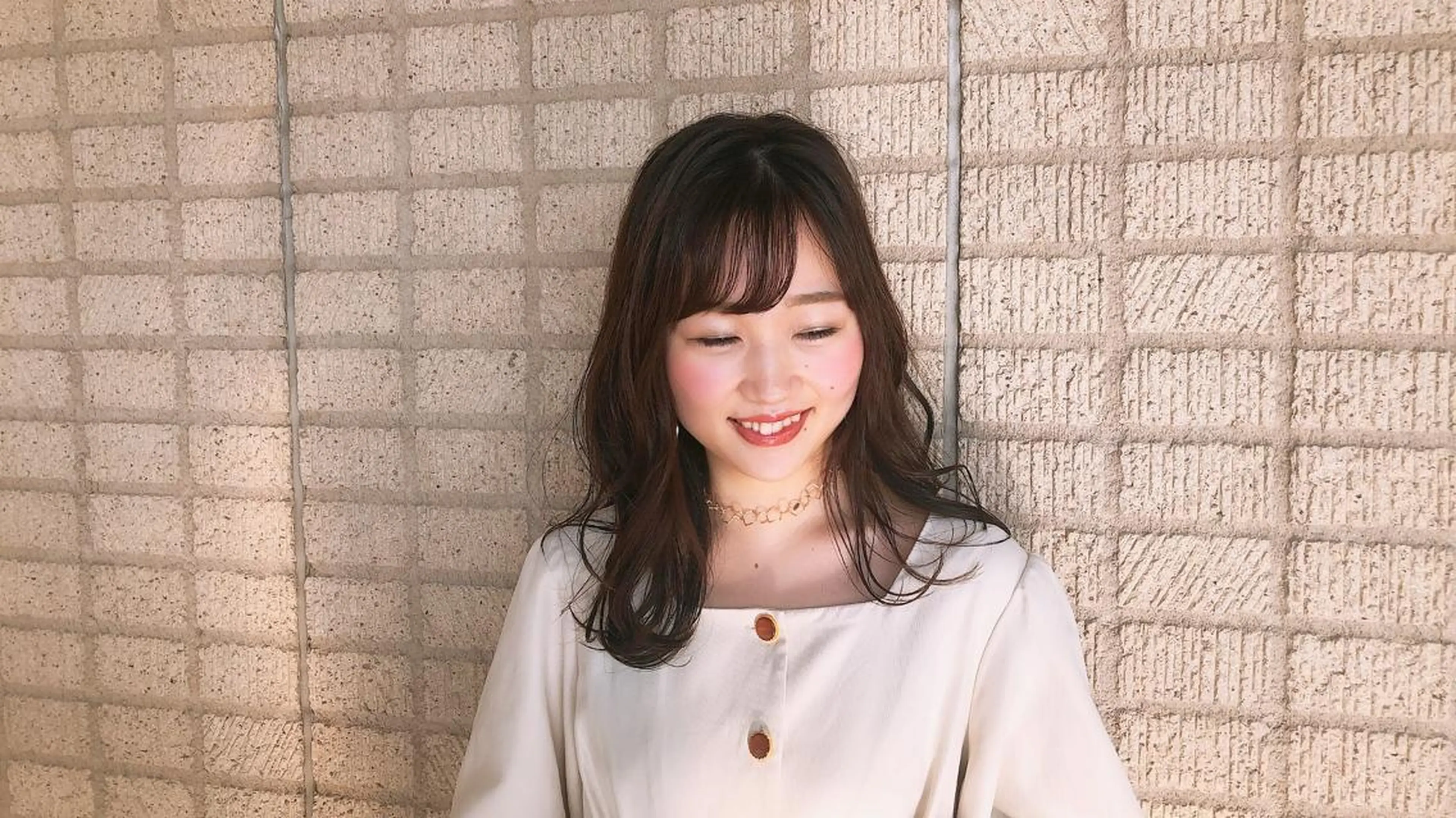 ミディアム カラー パーマ カット ツヤ髪カラー💎 佐藤あきのヘアスタイル