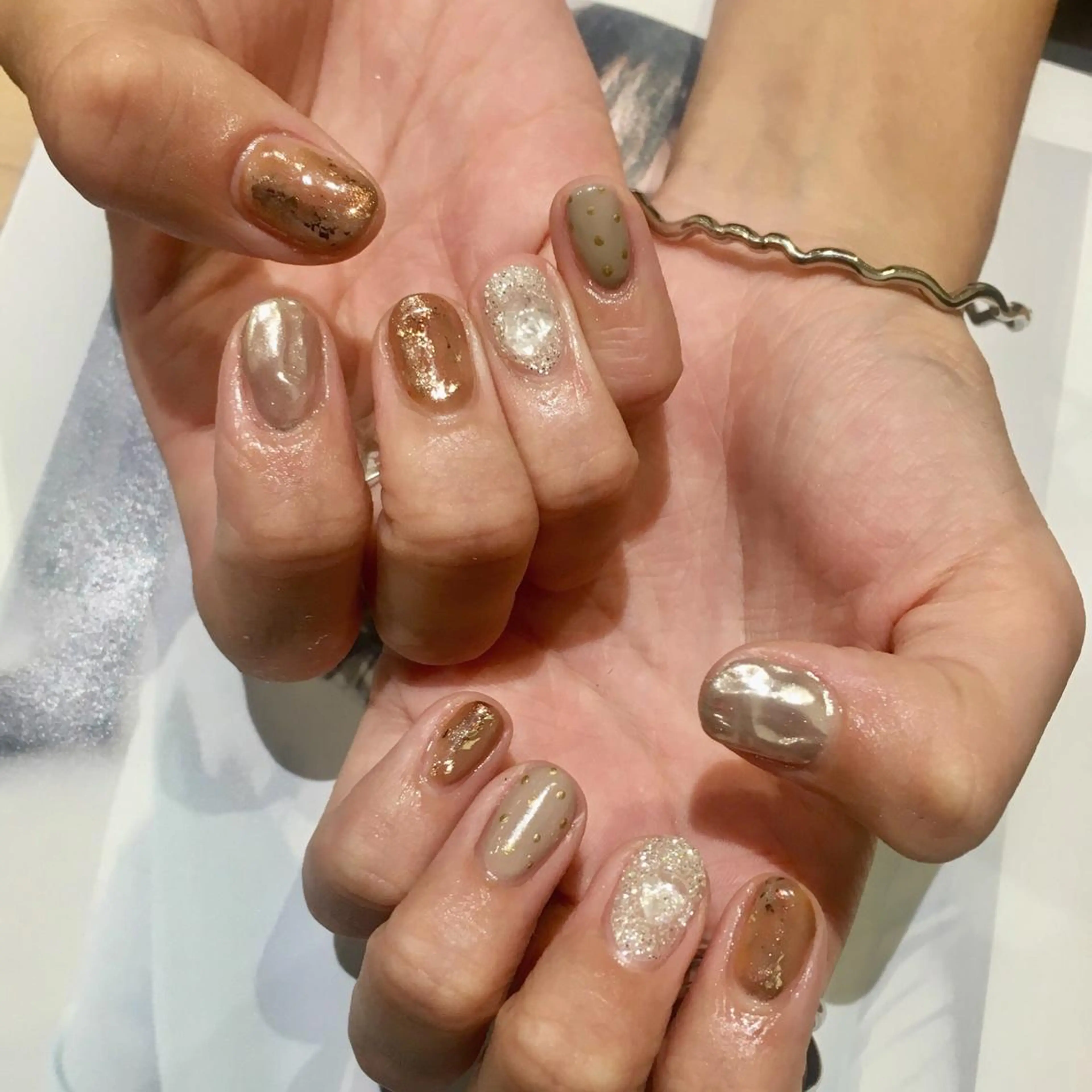 ネイル ブラウン ハンドネイル nable.所属・栗林 実莉のネイルデザイン