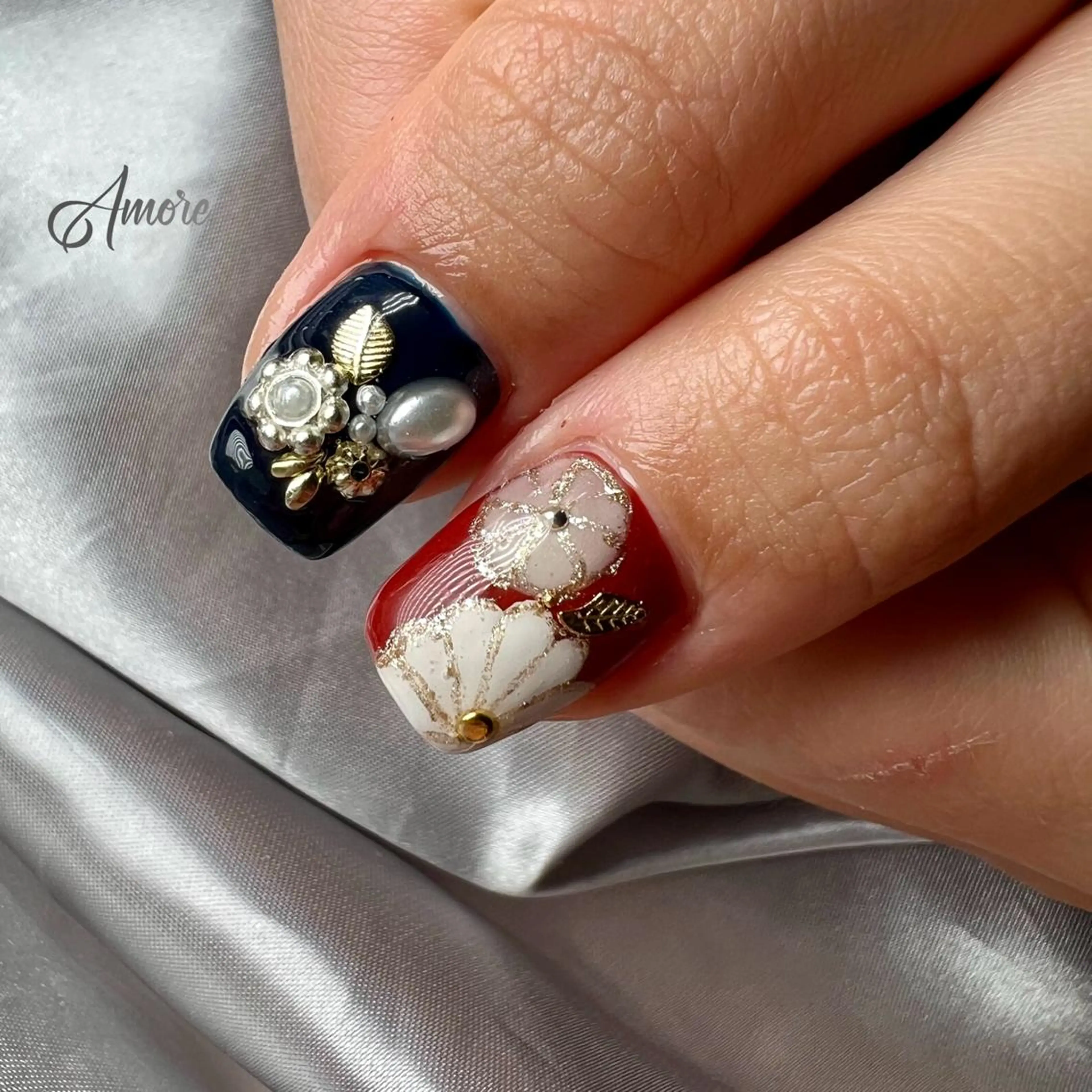 ネイル ジェルネイル 韓国ネイル ミラーネイル オフィスネイル パラジェル You kyehwaのネイルデザイン