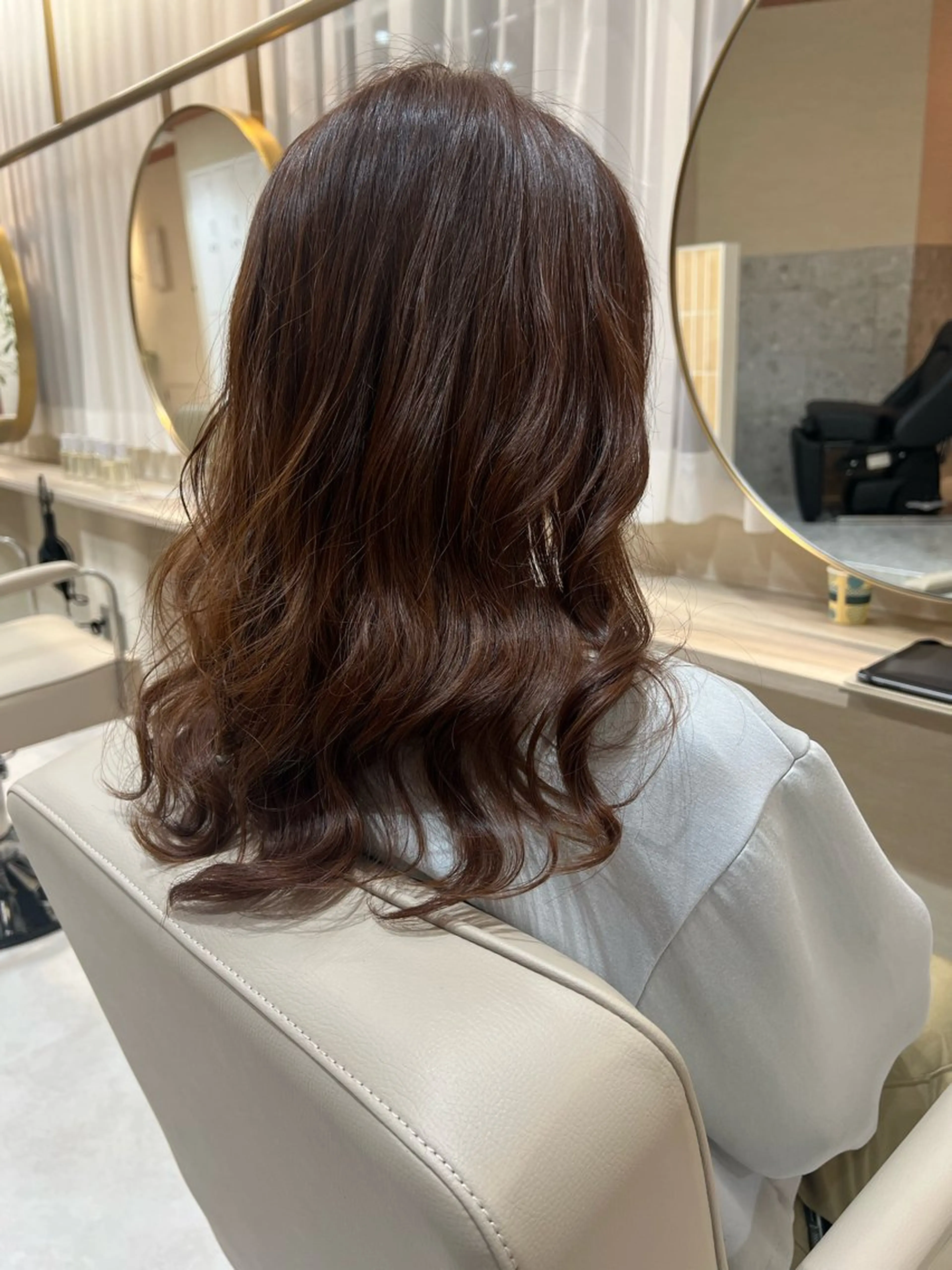 セミロング パーマ セミロングパーマ 髪質改善 カット パーマ フジサキ ケンのヘアスタイル