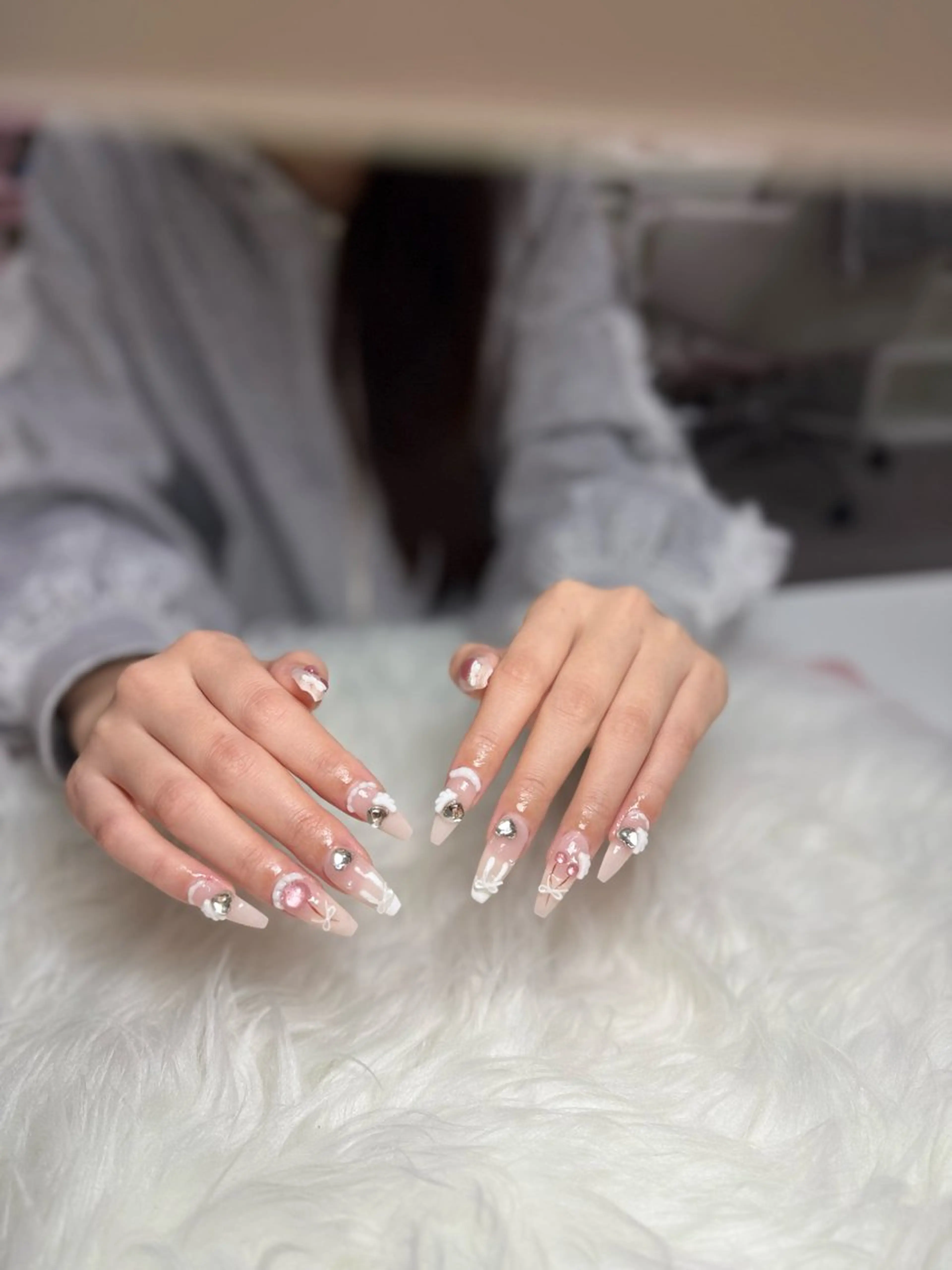 ネイル アートネイル チークネイル フラッシュネイル フットネイル フレンチネイル AURA NAIL🎀💅のネイルデザイン