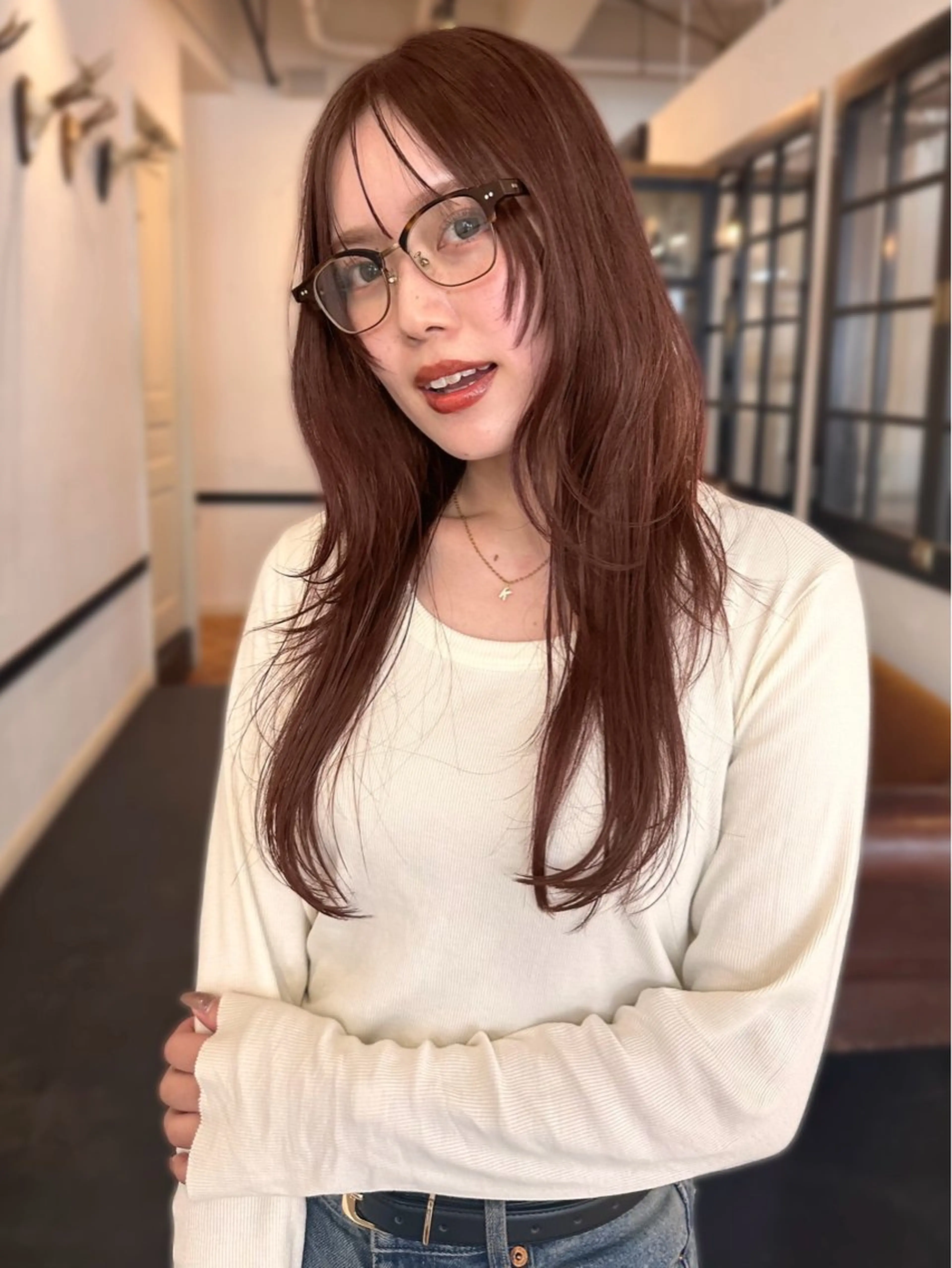 ロング レイヤーカット イノウエタケノリ /カット/パーマのヘアスタイル