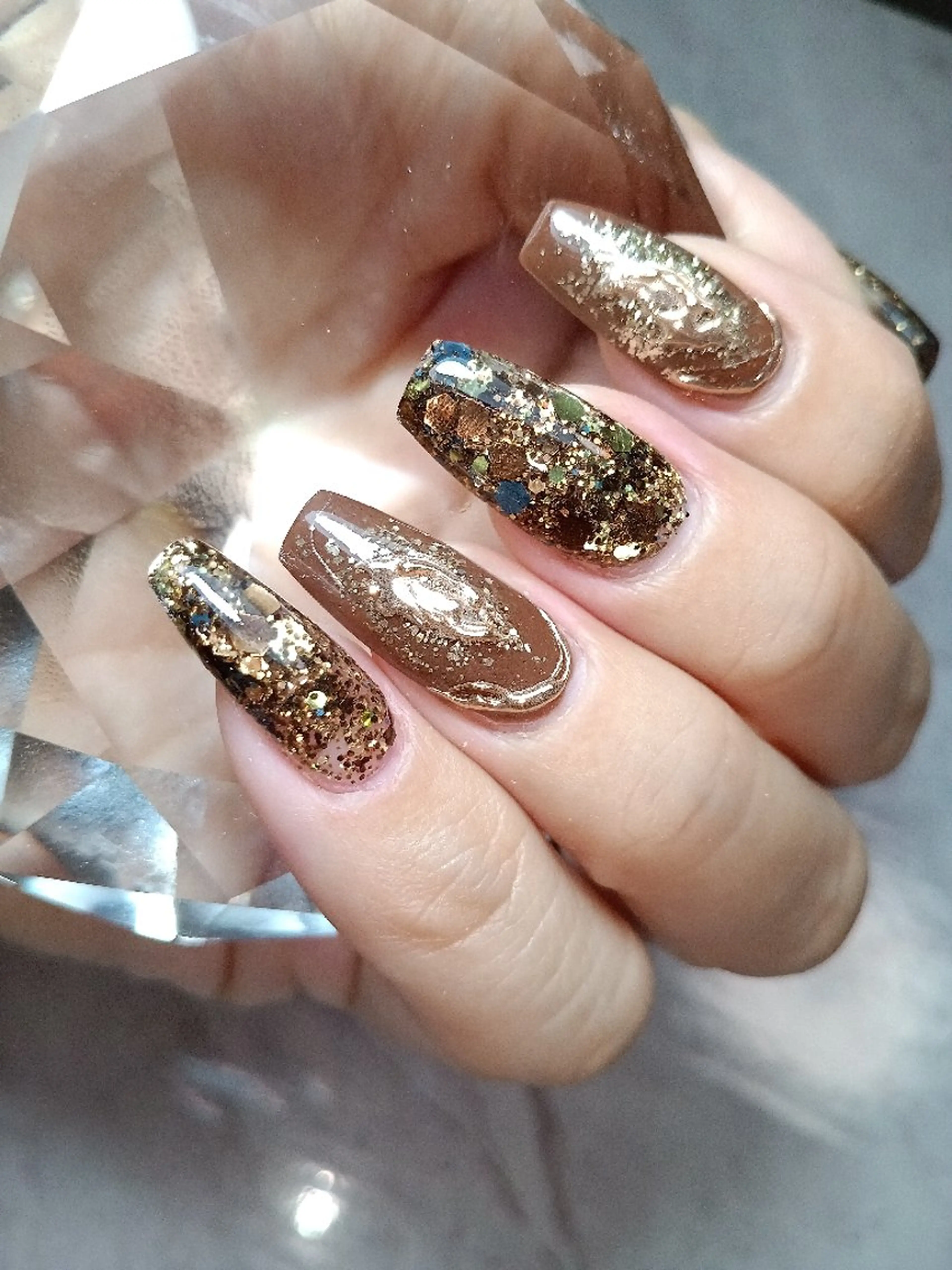ネイル ラメ(グリッター) スカルプネイル Wisteria Nail_Yukieのネイルデザイン