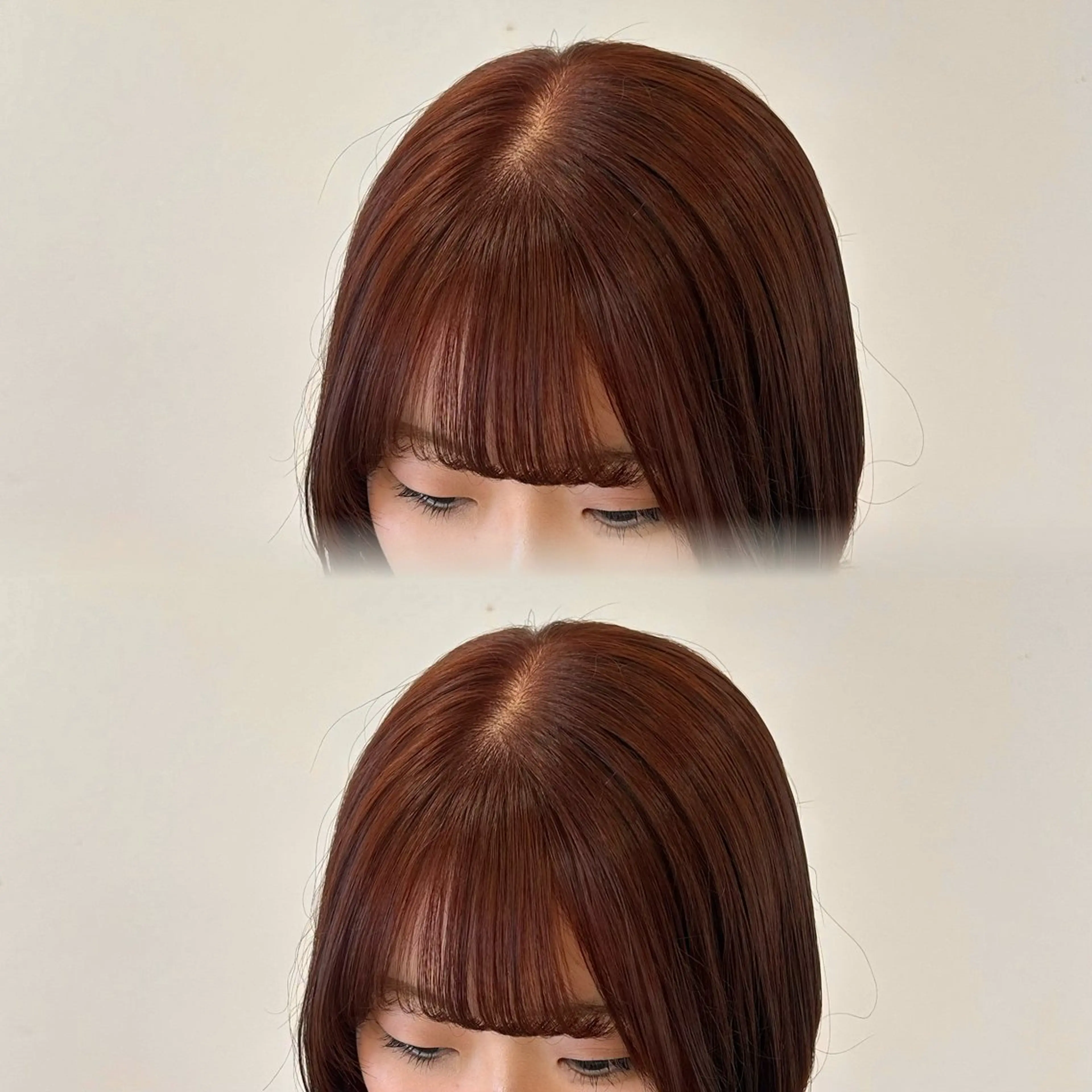 ショート カラー オレンジ カット ヘアカラー トリートメント ヘッドスパ ヘアセット ベージュ/つや髪/ レイヤー／ゆいなのヘアスタイル