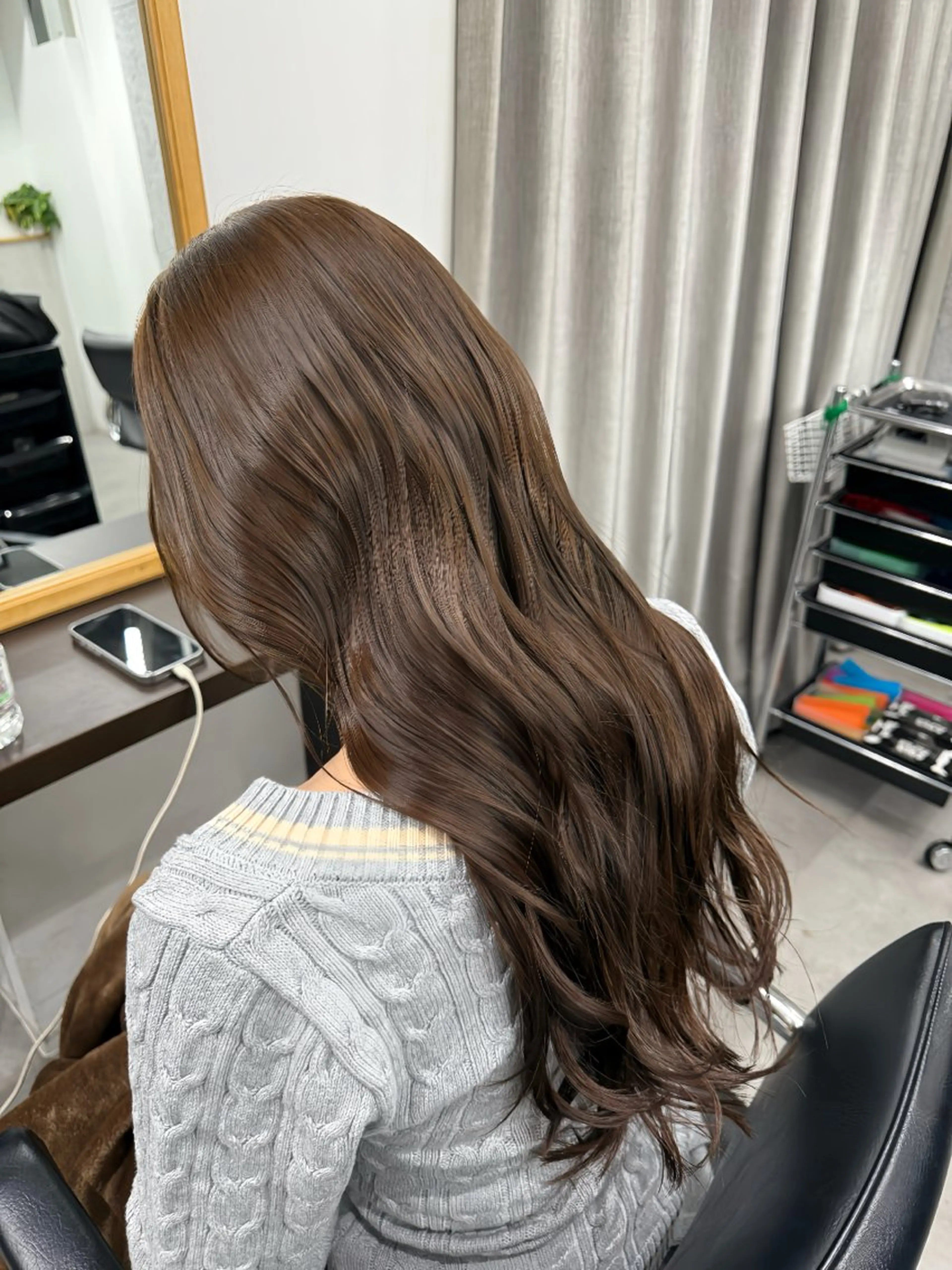 ロング カラー 透明感カラー ヘアカラー 新宿/ベージュ/ 透明感カラー/タクマのヘアスタイル