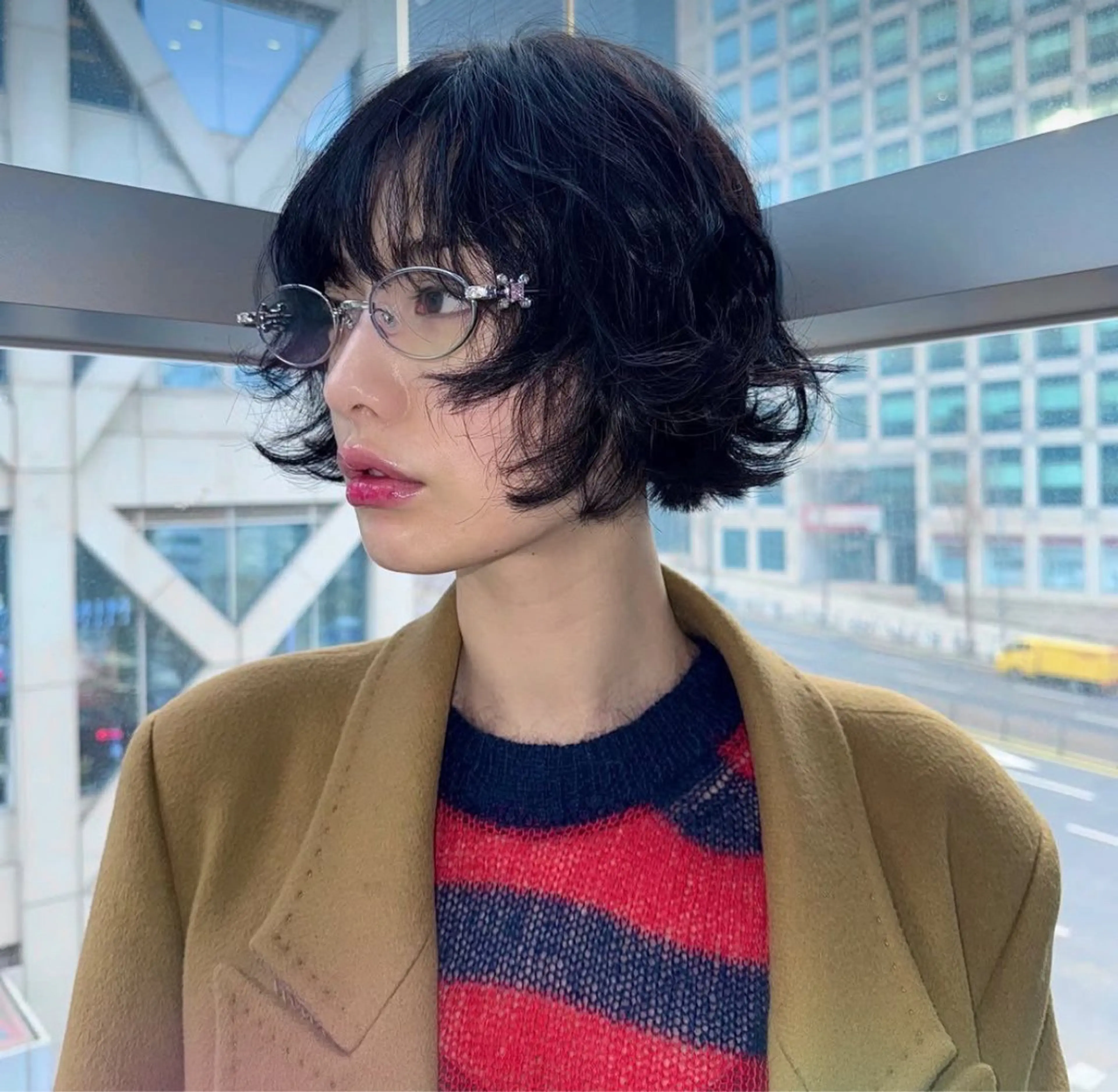 ミディアム パーマ メンズパーマ💈藤田 晃志のヘアスタイル