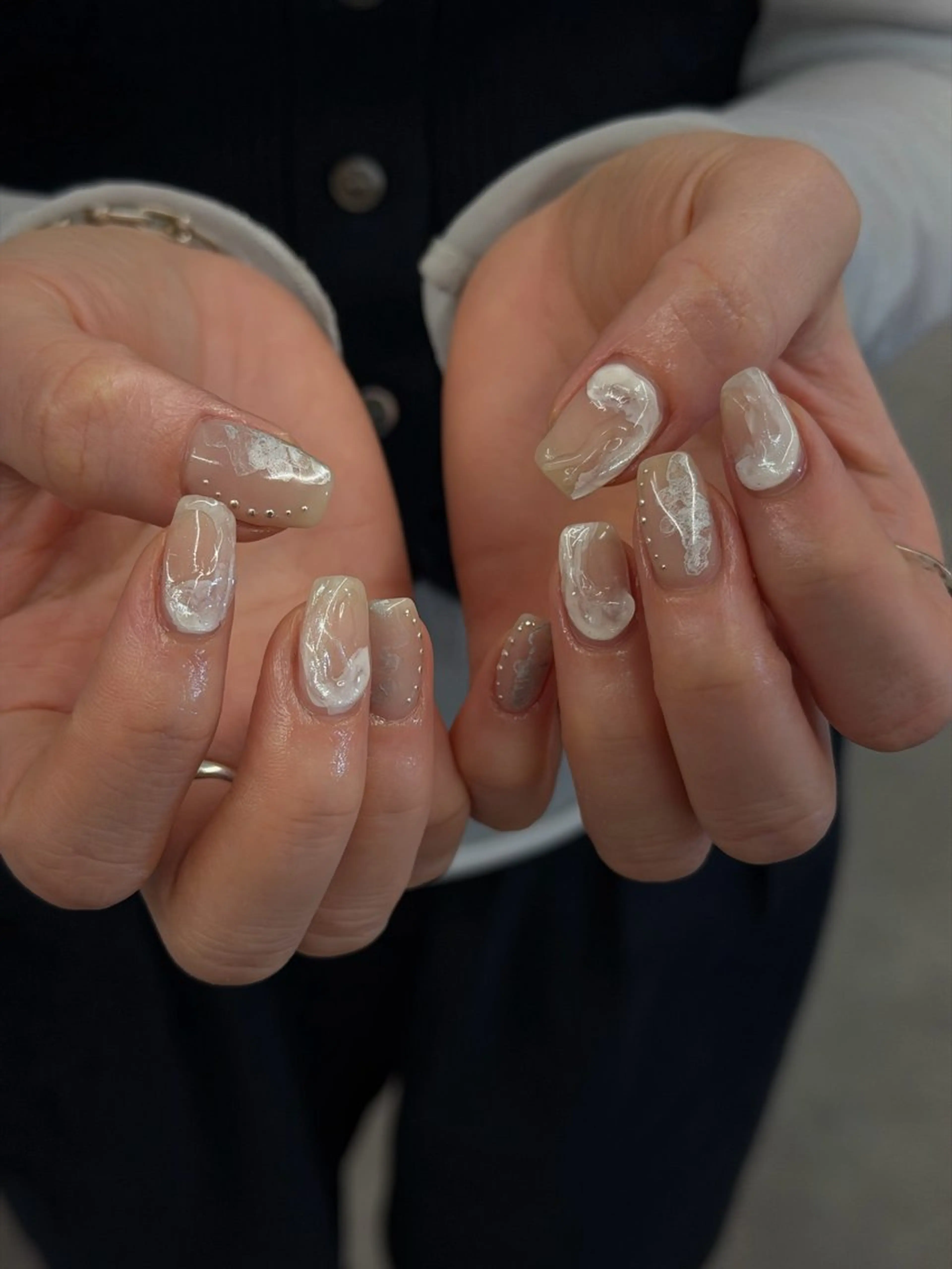 ネイル オーロラネイル ジェルネイル マグネットネイル ニュアンスネイル パラジェル ハンドネイル ハンドケア Bana_ Nailのネイルデザイン