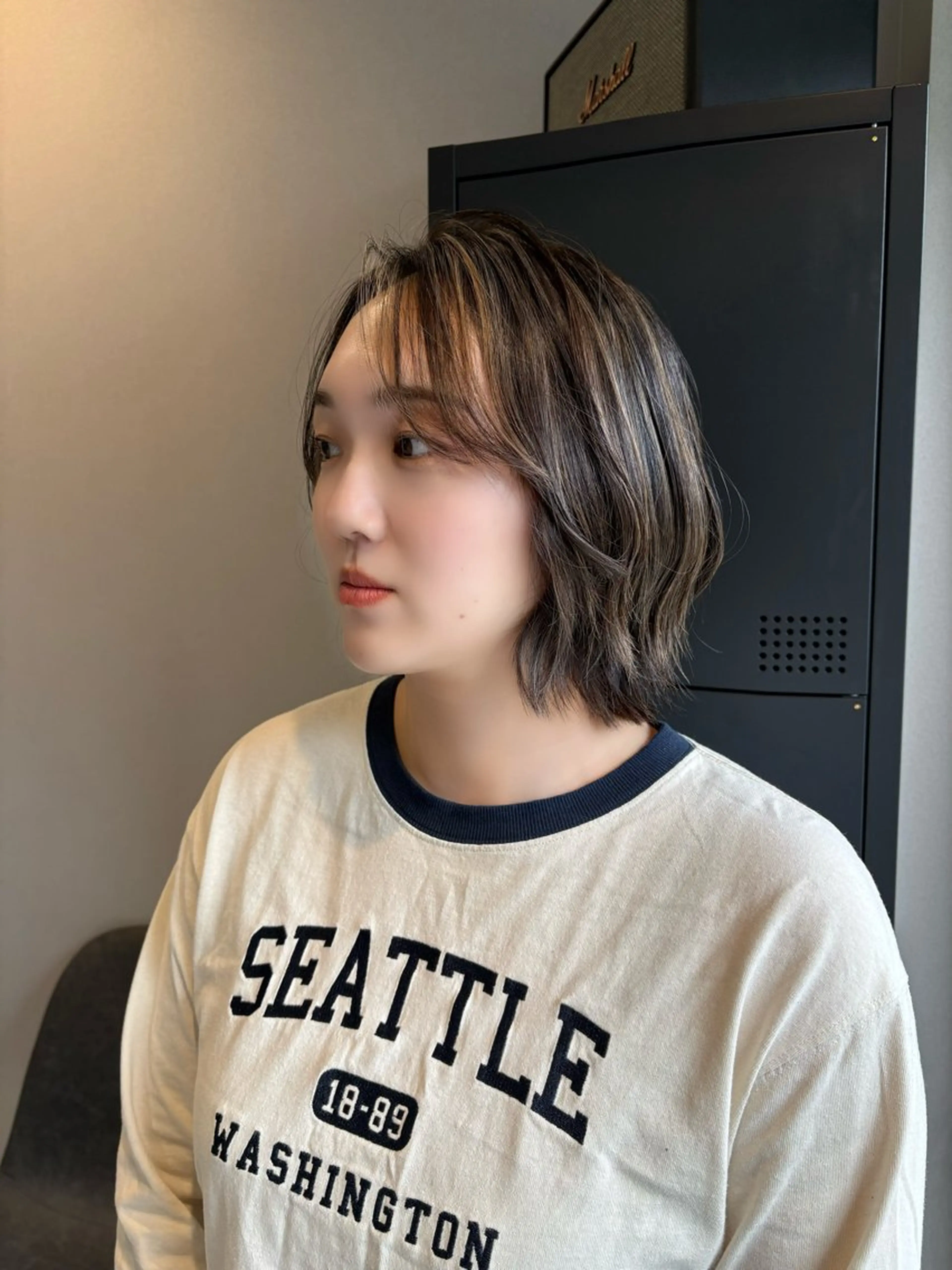 ショート ハイライト 赤池 日菜子のヘアスタイル