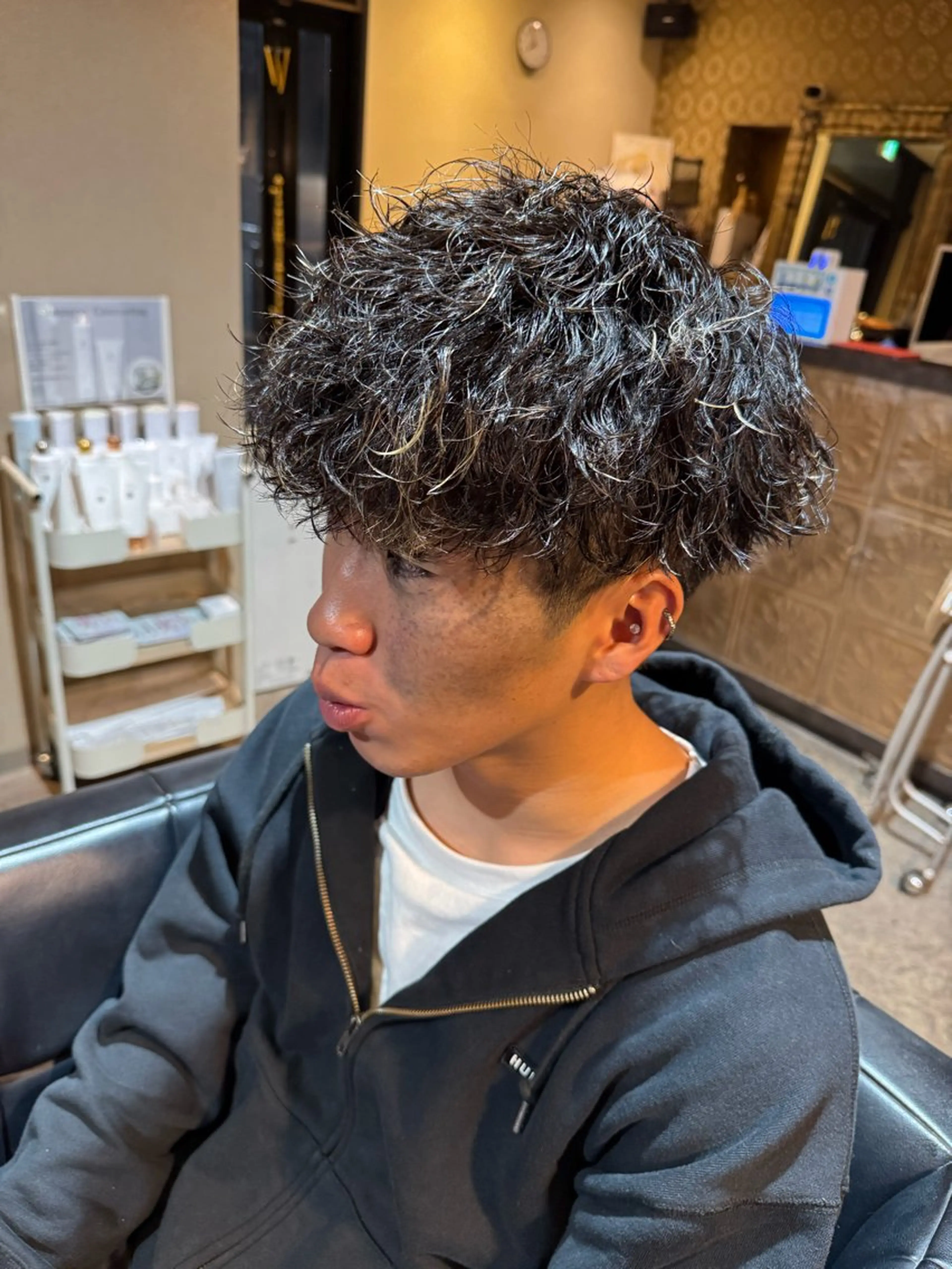 パーマ メンズ カット パーマ 河野 悠のヘアスタイル