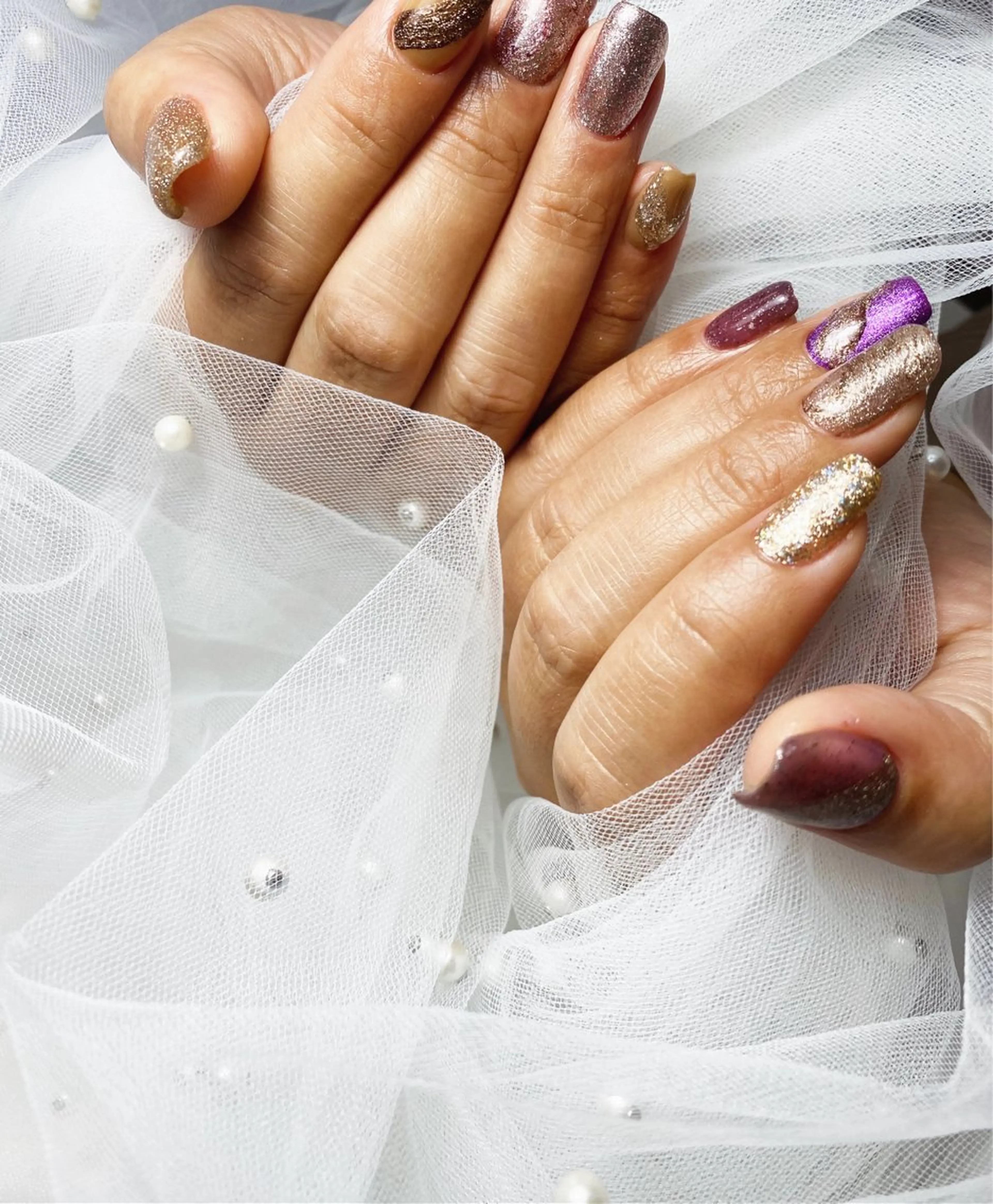 ネイル フラッシュネイル ジェルネイル ニュアンスネイル フットネイル Bavardage Nailのネイルデザイン
