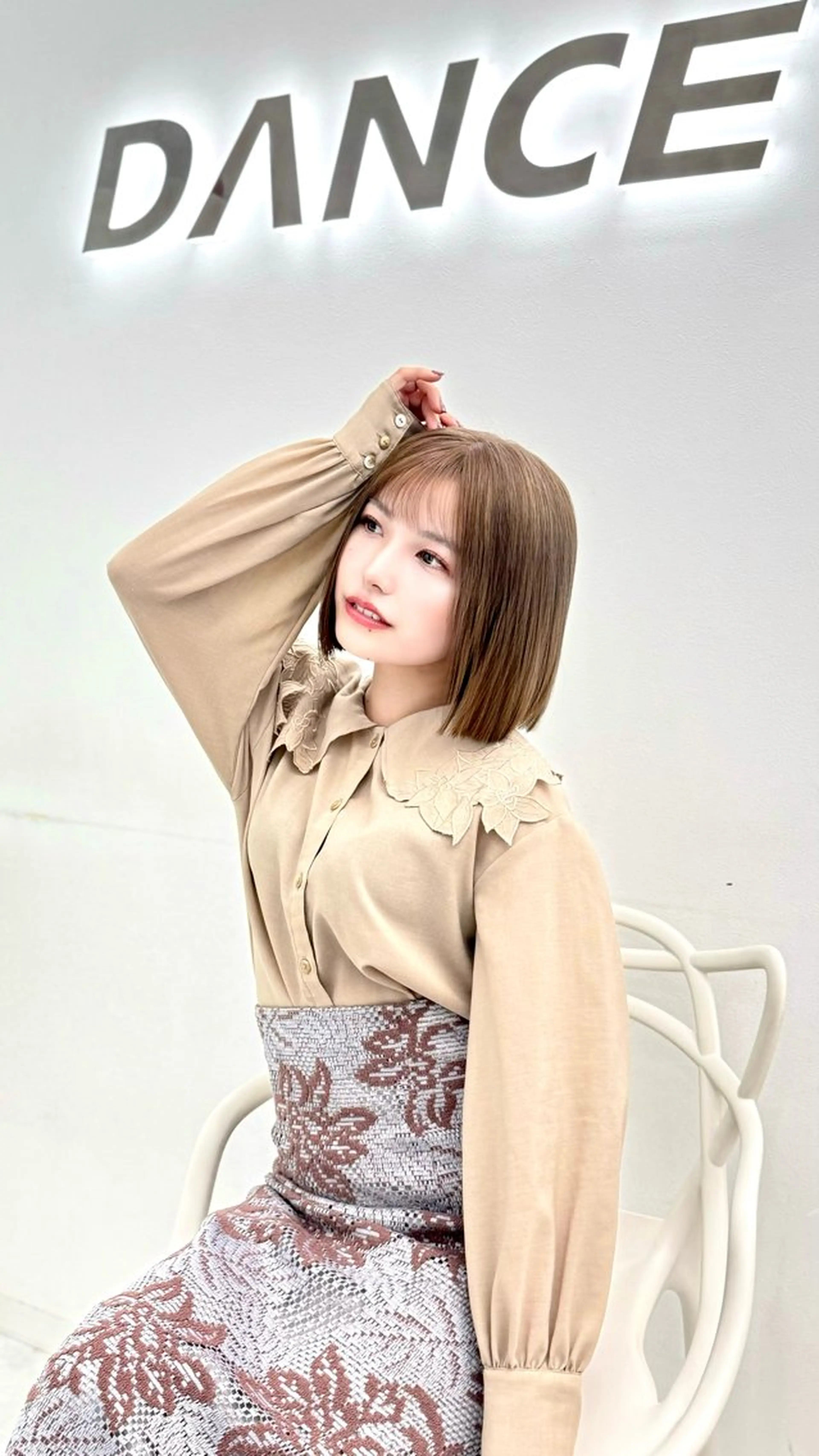 ショート カラー ヘアアレンジ カット ヘアカラー トリートメント ヘッドスパ ヘアセット 縮毛矯正🤍 盛れるボブ/ひかりのヘアスタイル