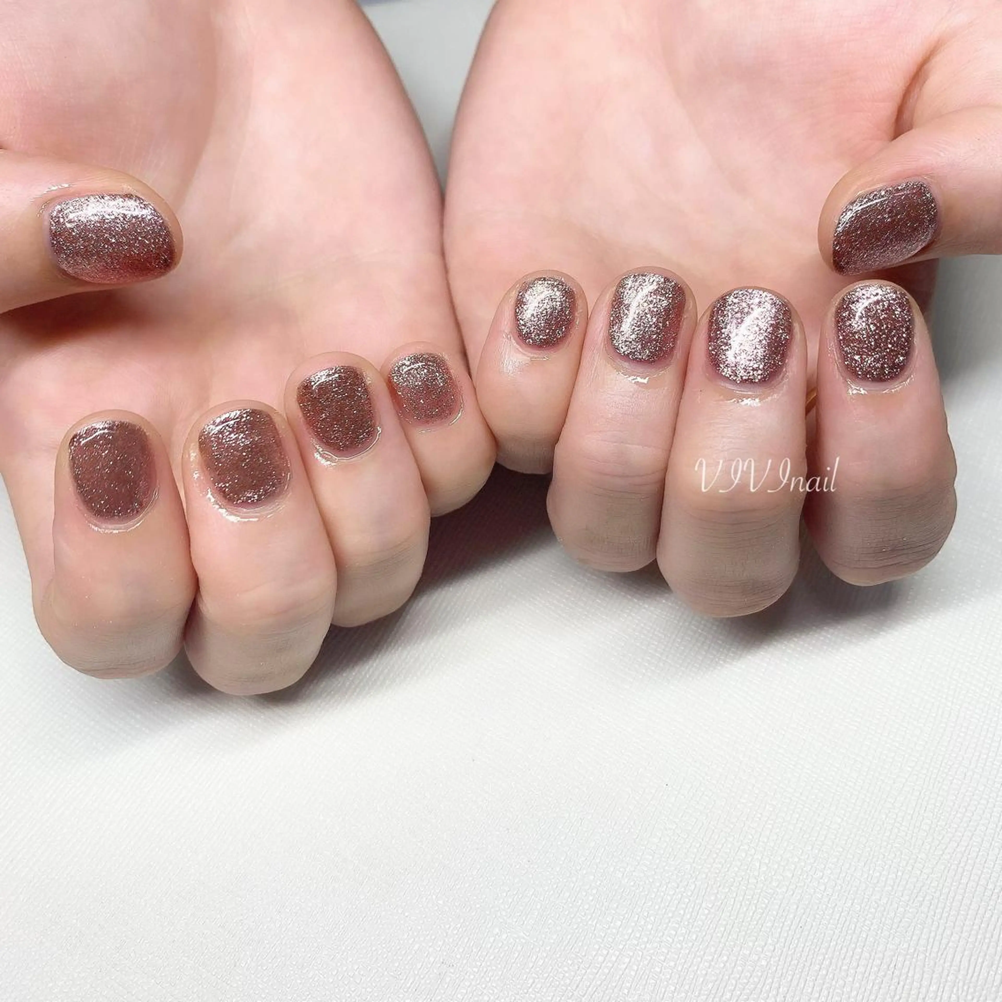 ネイル ワンカラーネイル ピンク ハンドネイル vivi nailのネイルデザイン