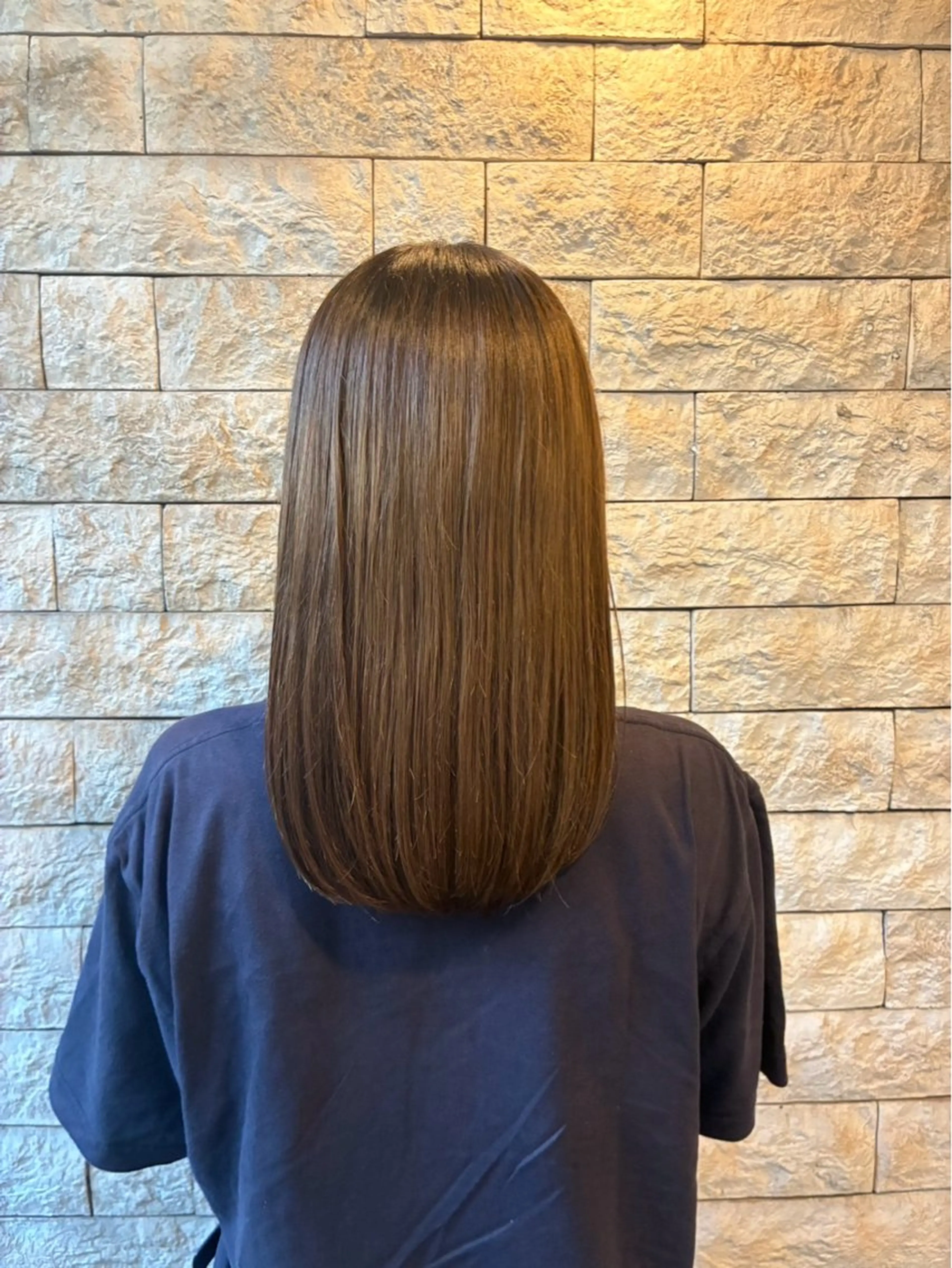 セミロング HONOKA/矯正/ ボブ/艶感カラーのヘアスタイル