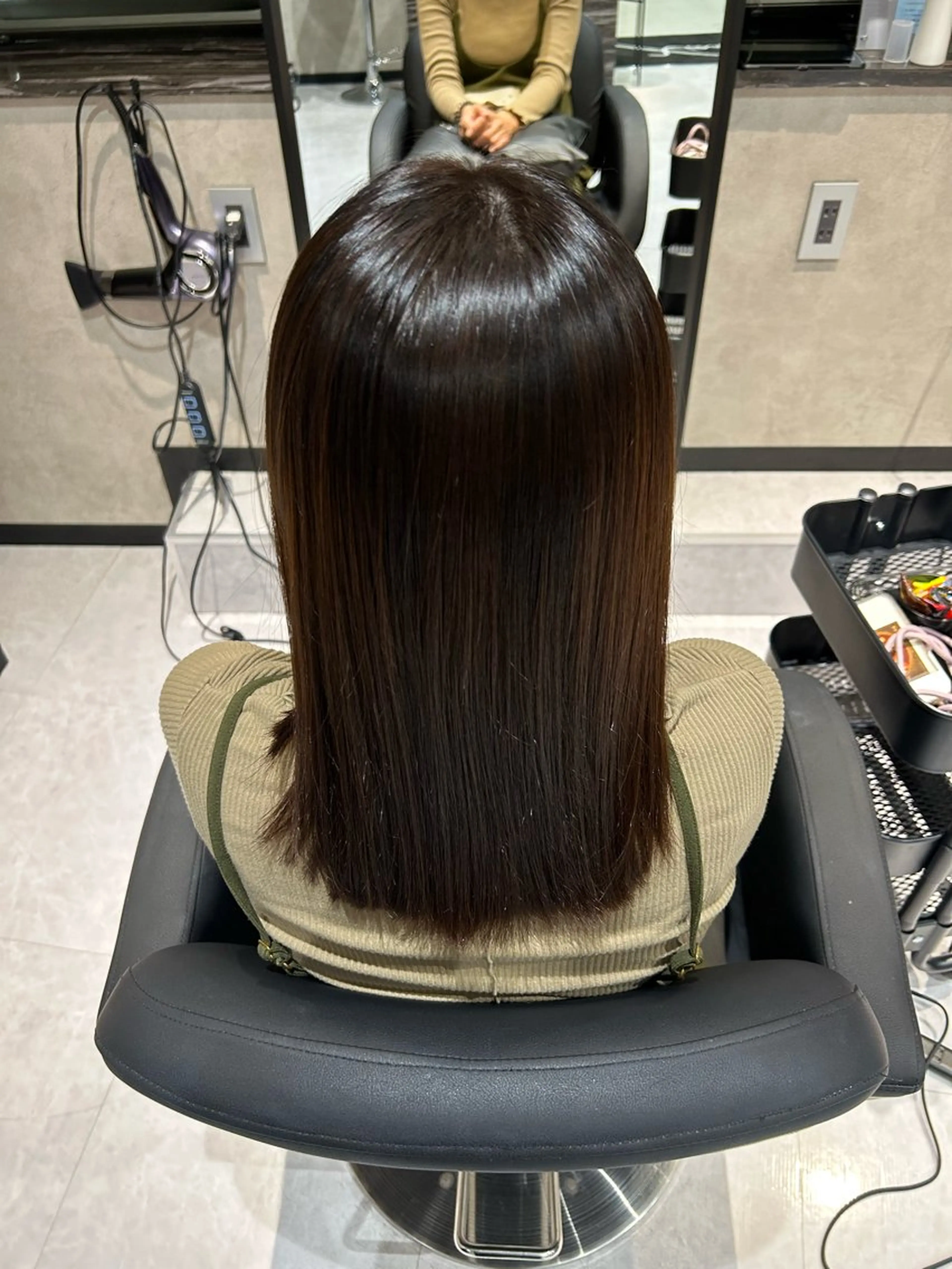 セミロング カラー 髪質改善 ヘアカラー トリートメント 《.Xian》リク /透明感/メンズのヘアスタイル