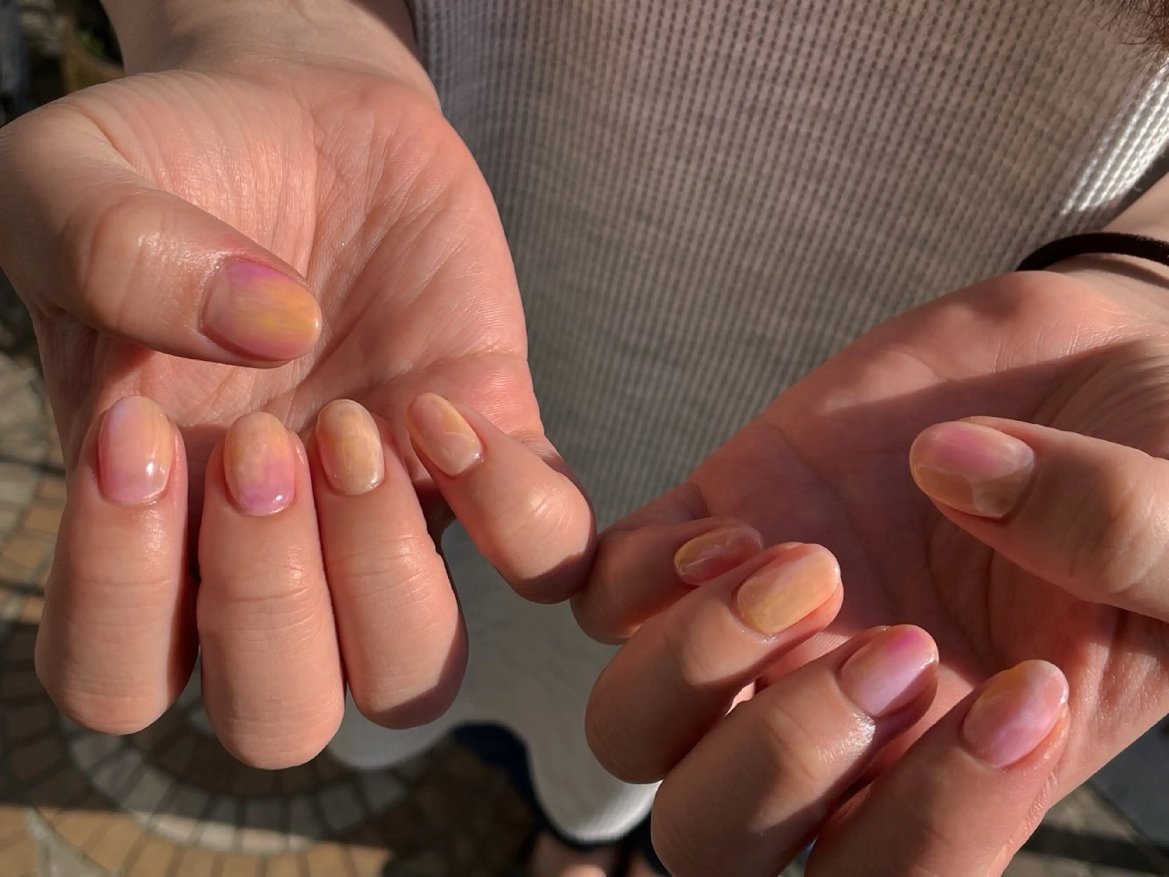 ネイル ニュアンスネイル ピンク 黄色 k. mioのネイルデザイン