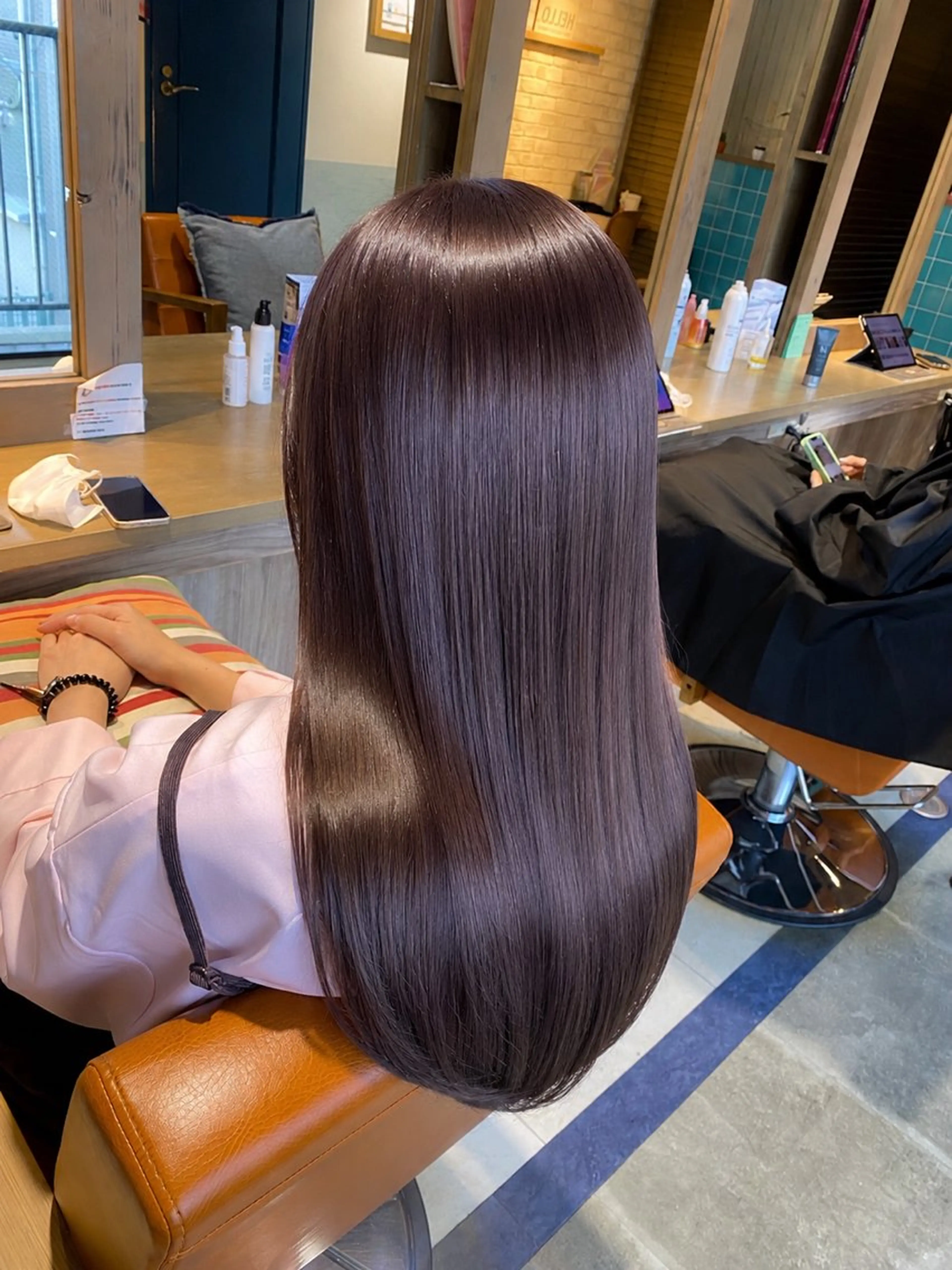 ロング カット ヘアカラー トリートメント 🩵盛れる顔周りヘア EMI🩵のヘアスタイル