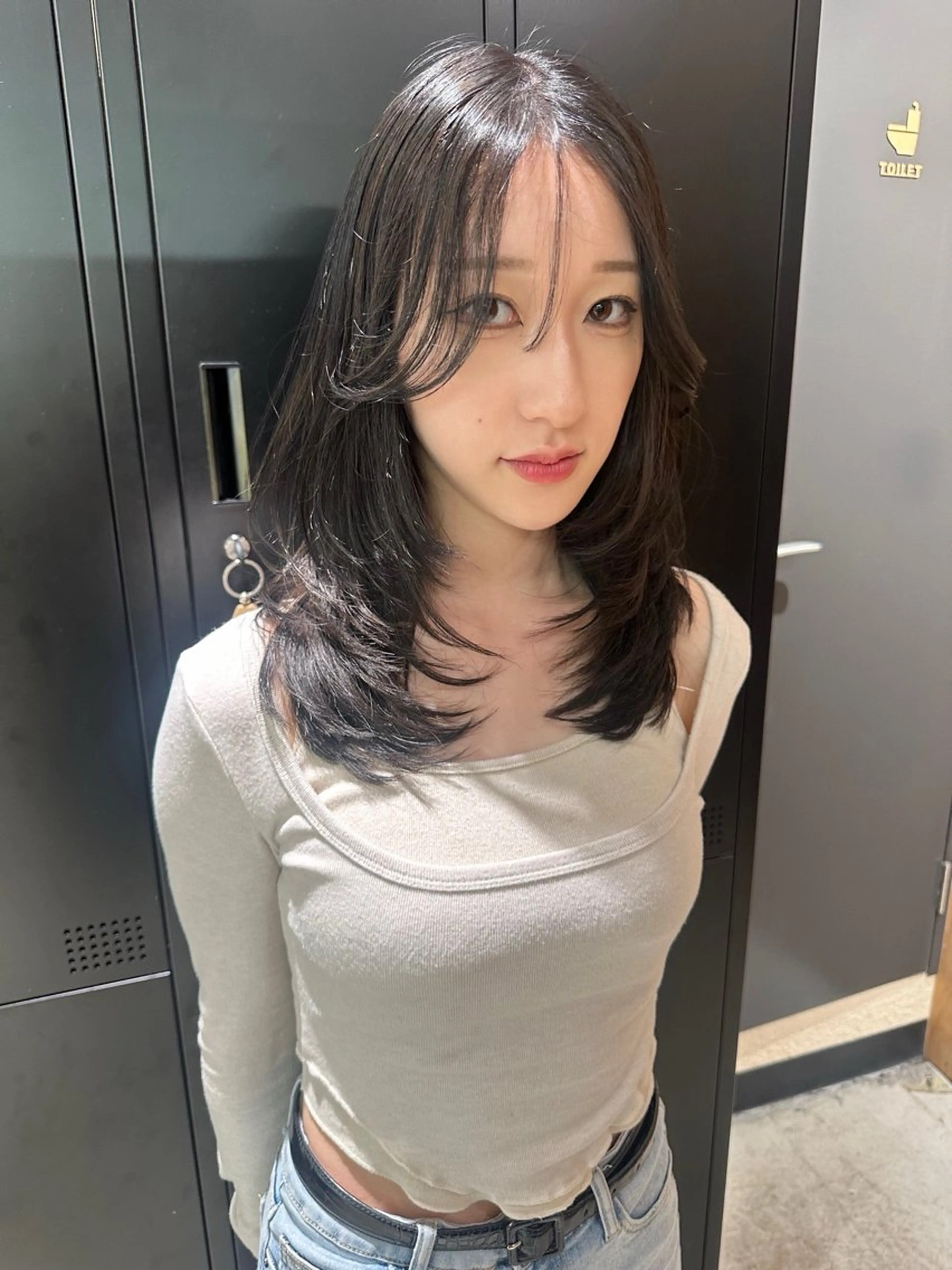 ミディアム カット ヘアカラー パーマ 縮毛矯正 トリートメント 🎀韓国/髪質改善 長野美和🎀のヘアスタイル