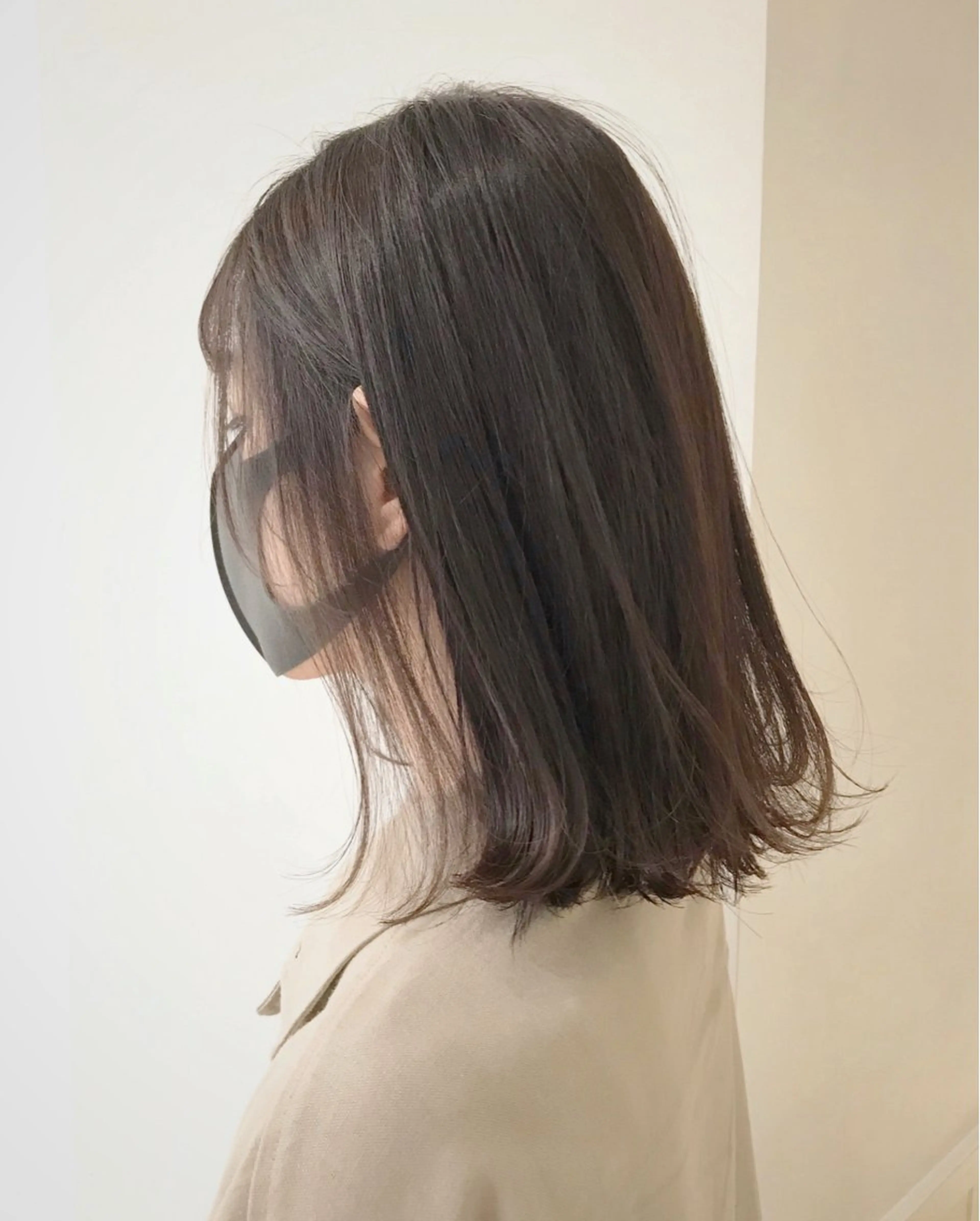 ミディアム カラー ヘアアレンジ オリーブカラー Lien所属・marika/ボブ /透明感カラーのヘアスタイル