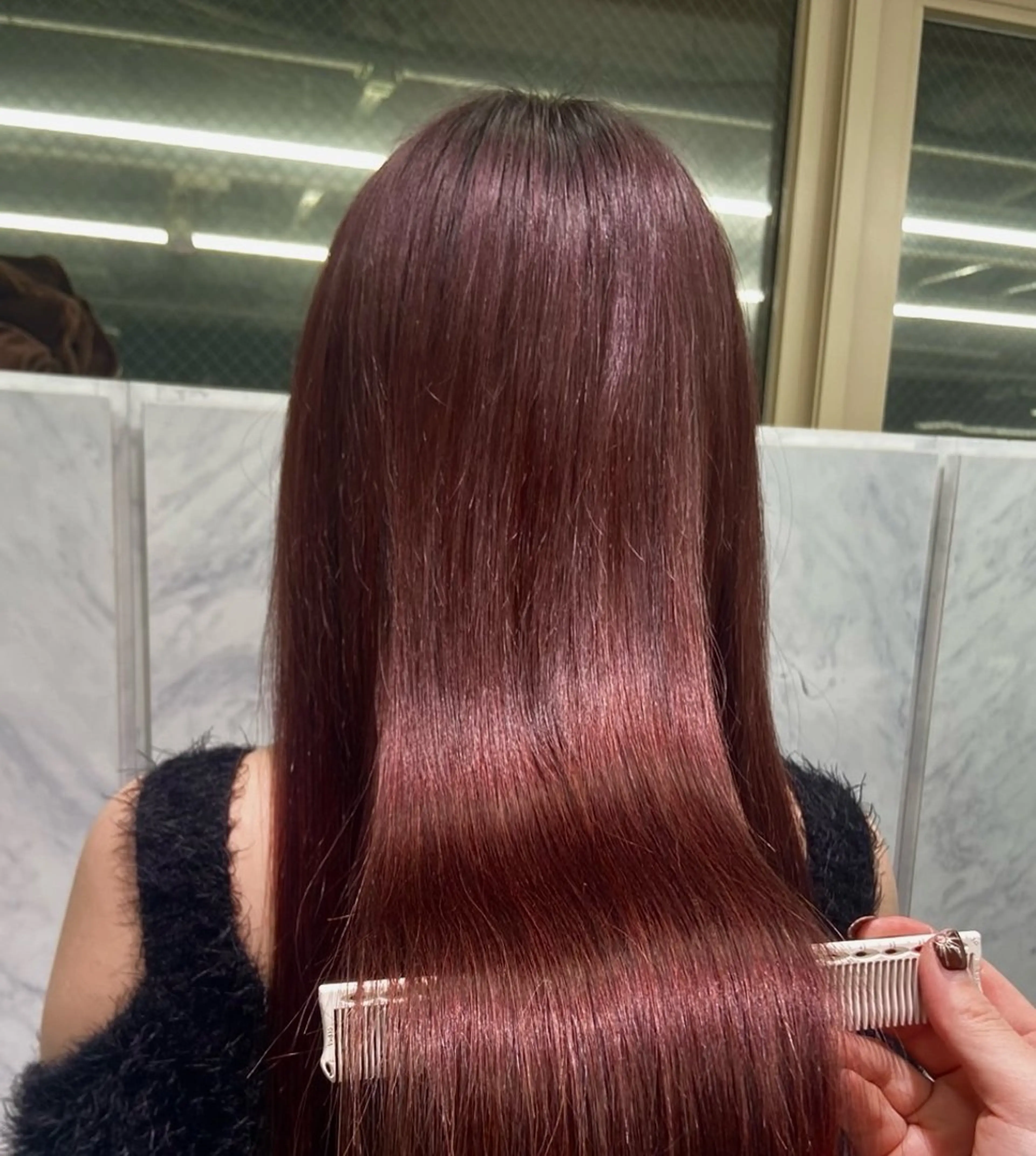 ロング カラー プルエクステ オレンジ エクステ ヘアカラー 渋谷/ハイトーン/ プルエクステ/大和のヘアスタイル