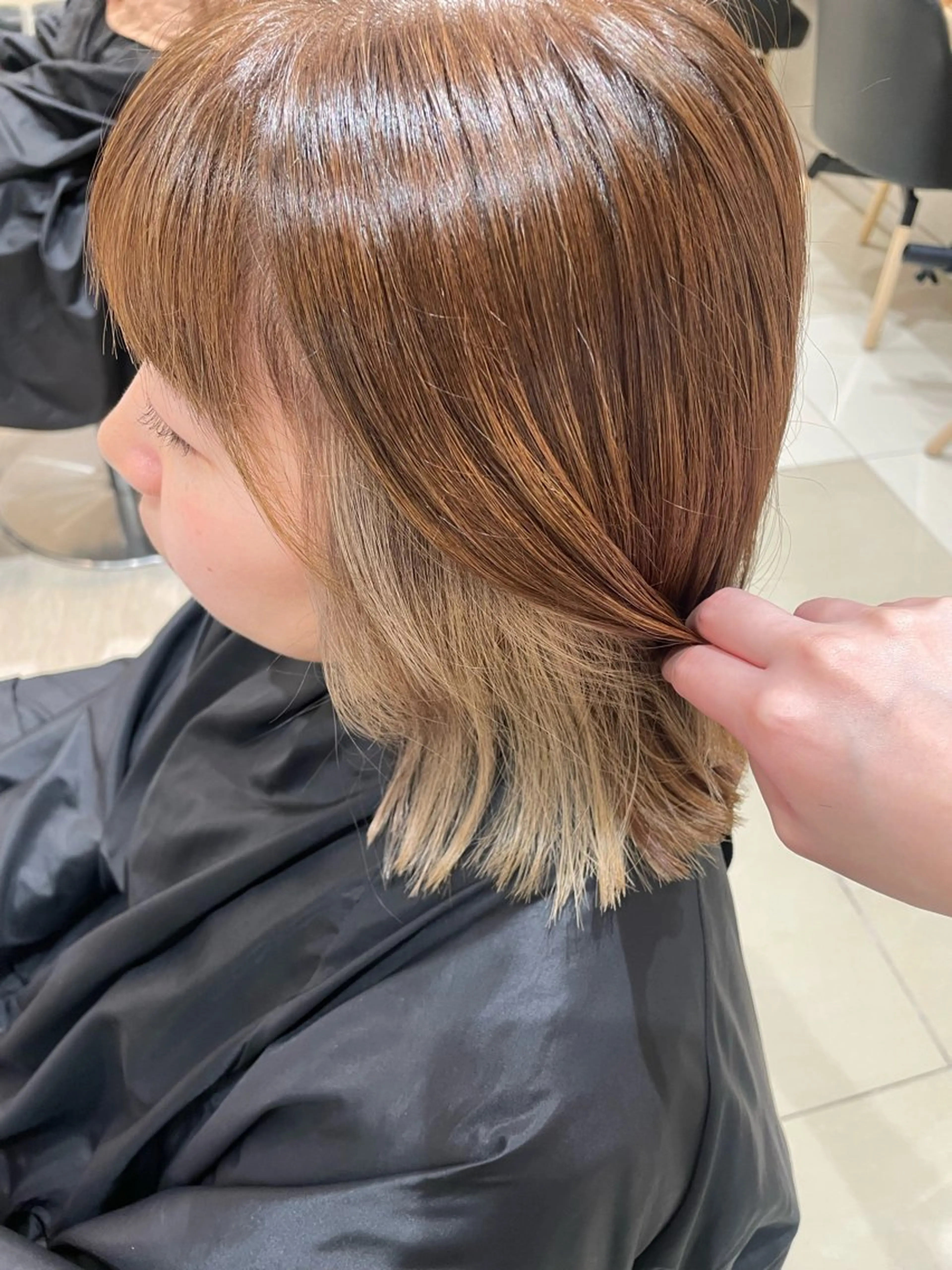 ミディアム ヘアカラー レイヤー×ハイライト 🌷RINA🌷のヘアスタイル