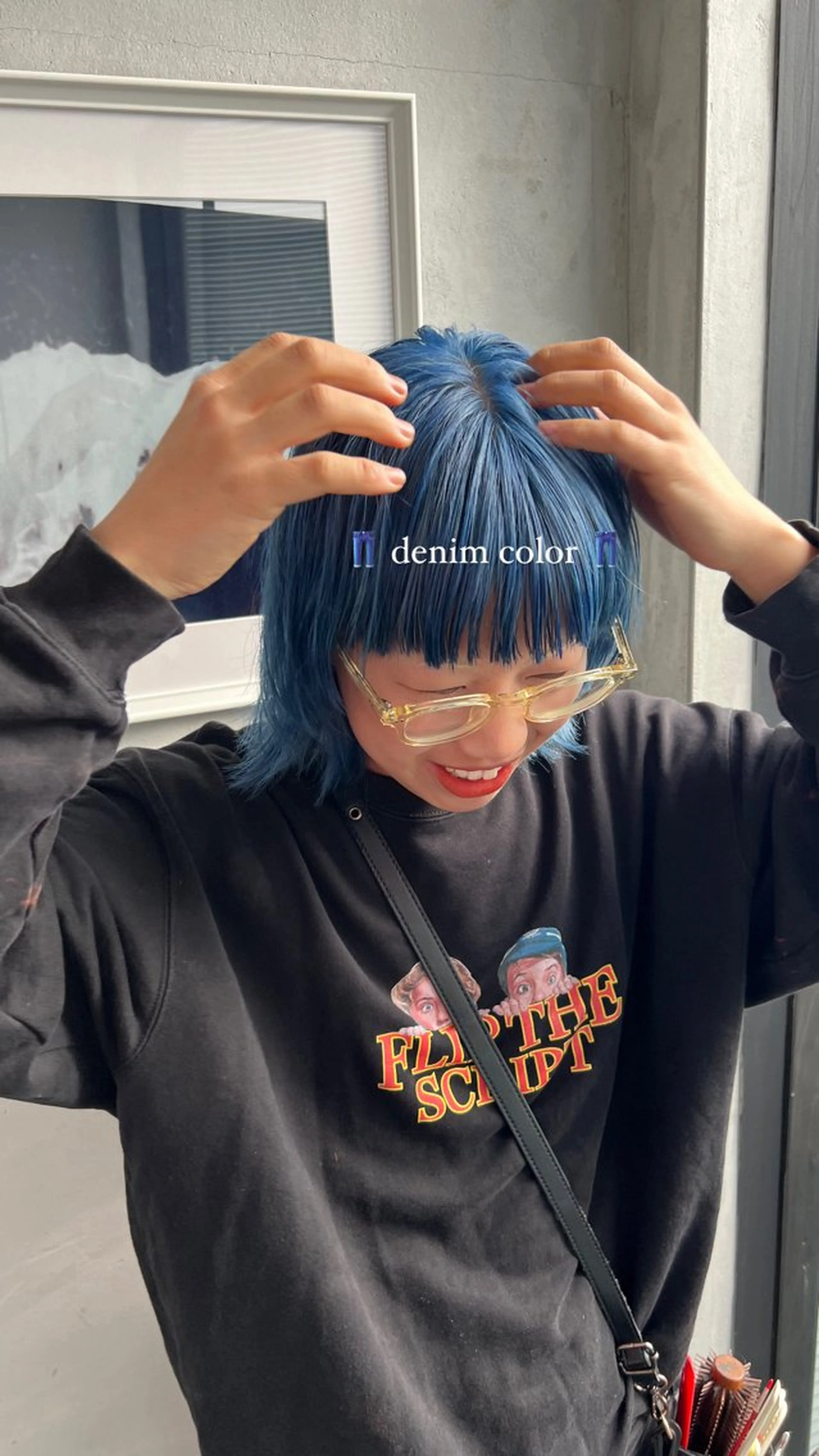 ミディアム カラー ブリーチ Ryo リョウのヘアスタイル