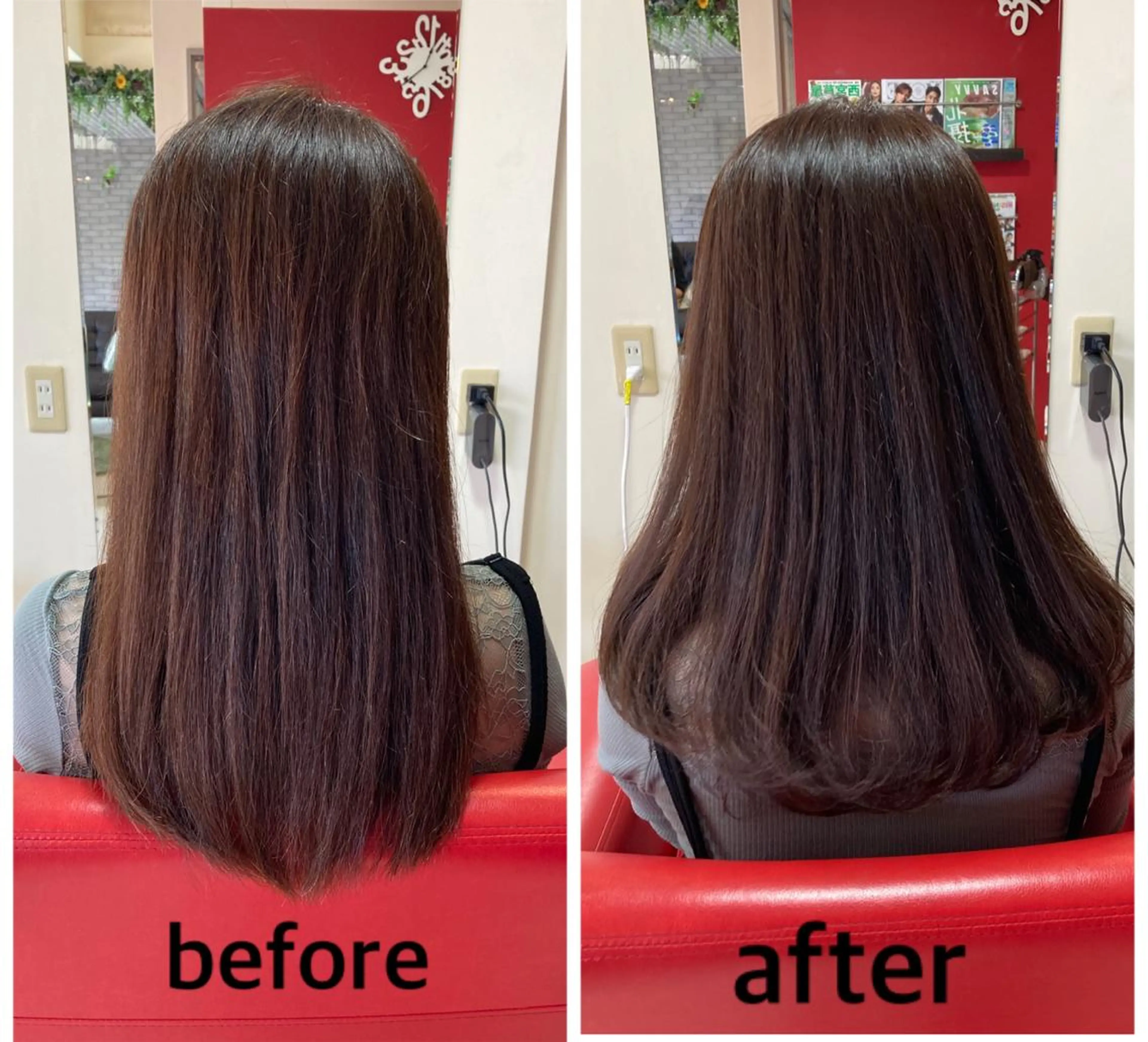 ロング 縮毛矯正 岸本 友子のヘアスタイル