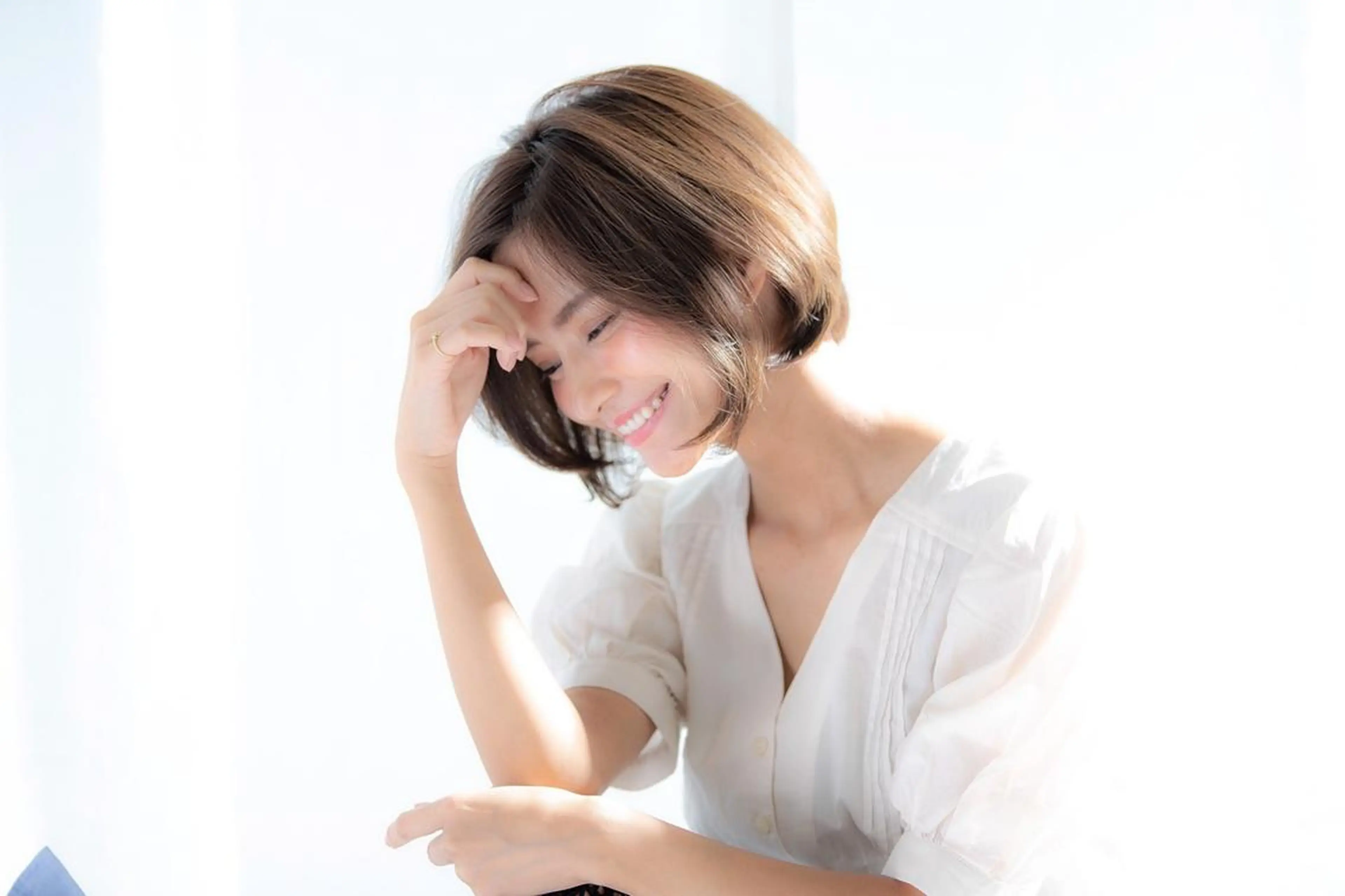 ショート カラー パーマ ヘアアレンジ レイヤーカット✂️ 横浜No1♡下鳥翔子のヘアスタイル