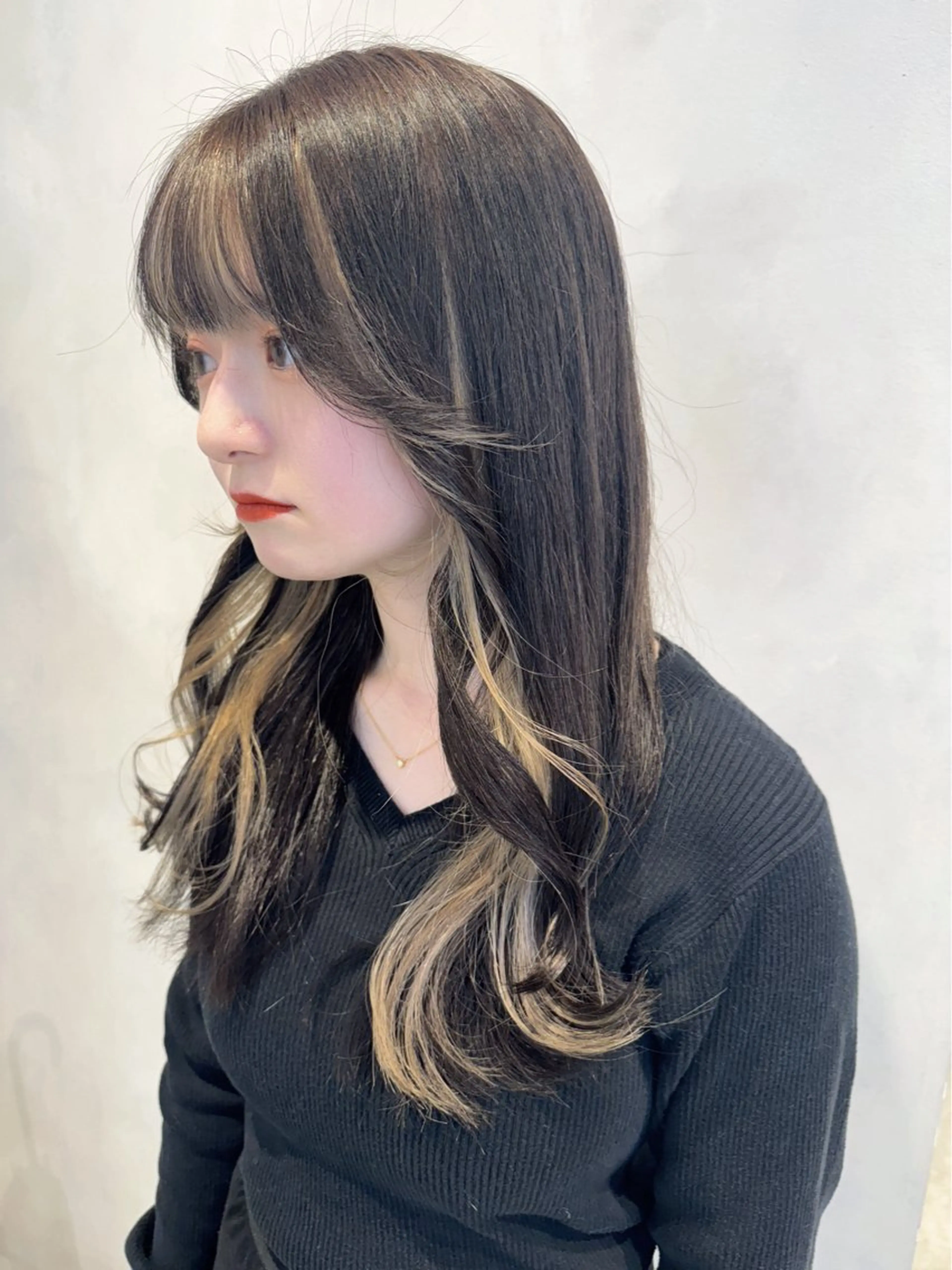ロング カラー カット ヘアカラー トリートメント 透明感カラー✨艶髪 制作🌱山根あゆみのヘアスタイル
