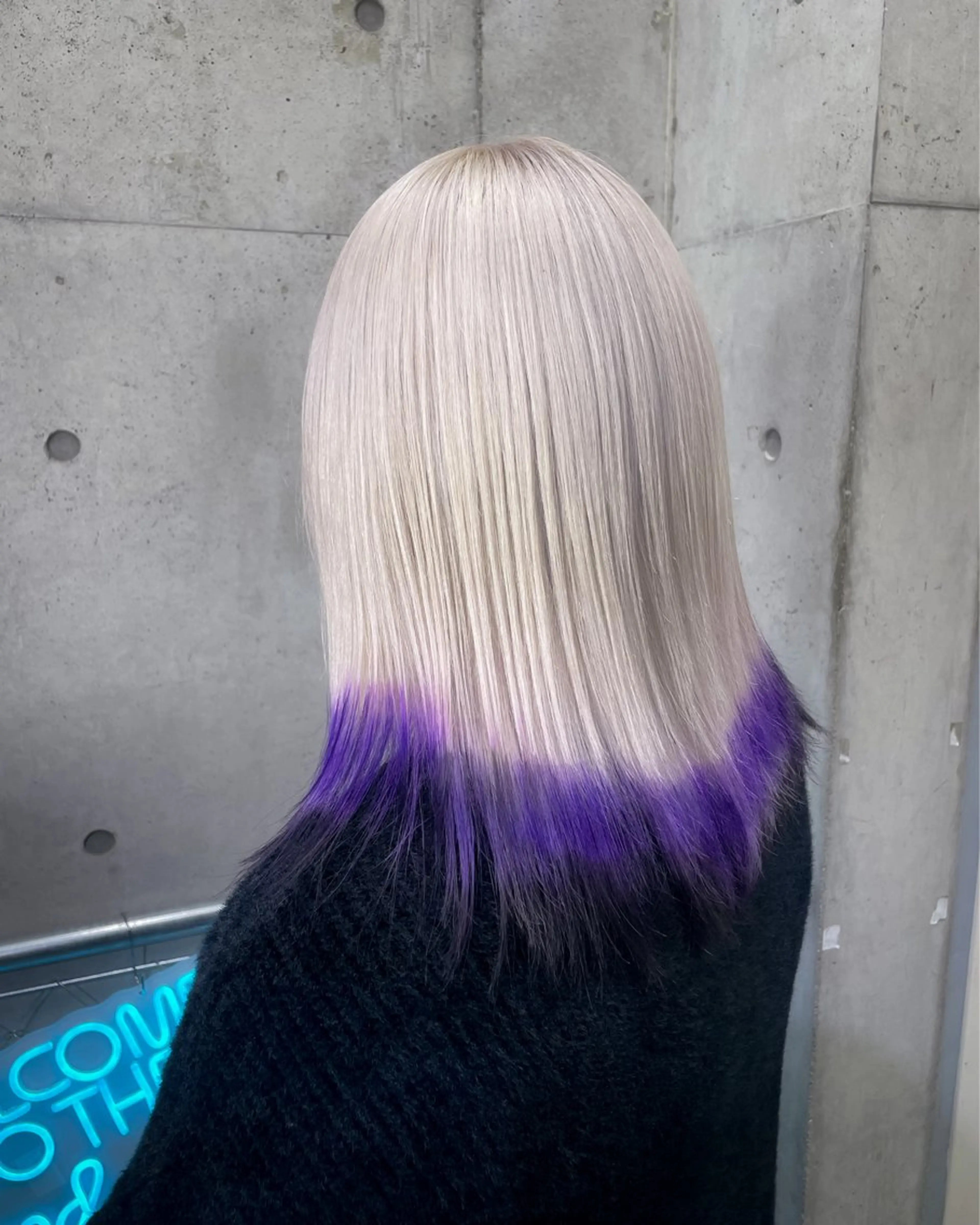 セミロング ヘアカラー ハイトーン/ブリーチ /ウルフ⛓️MAKIのヘアスタイル