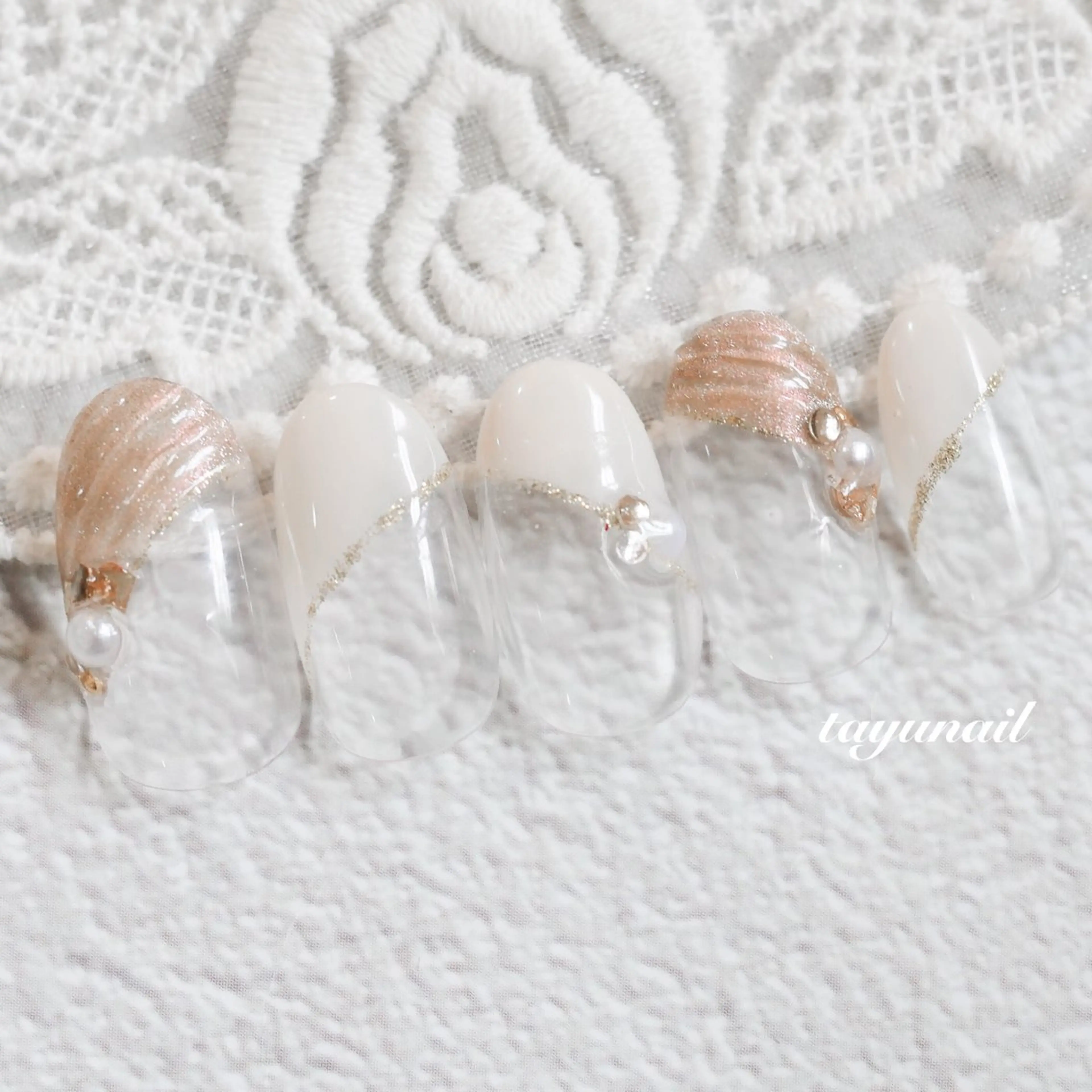 ネイル アートネイル ジェルネイル パラジェル 夏ネイル ネイルサロン 【たゆnail】のネイルデザイン