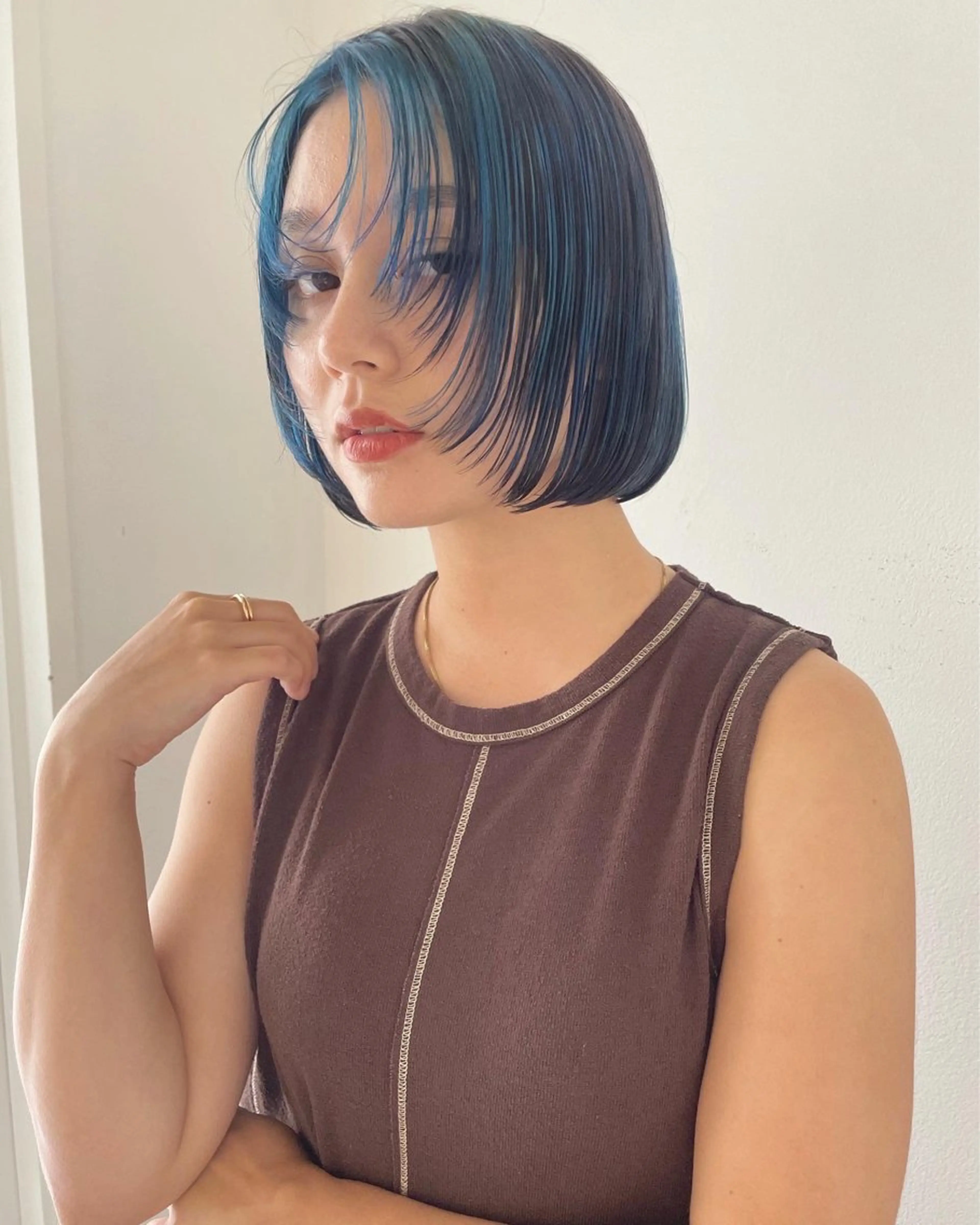 ショート カラー ブリーチ ケアブリーチ デザインカラー ハイライトカラー ボブ カット ヘアカラー トリートメント 村上雅人 ナチュラルモードのヘアスタイル