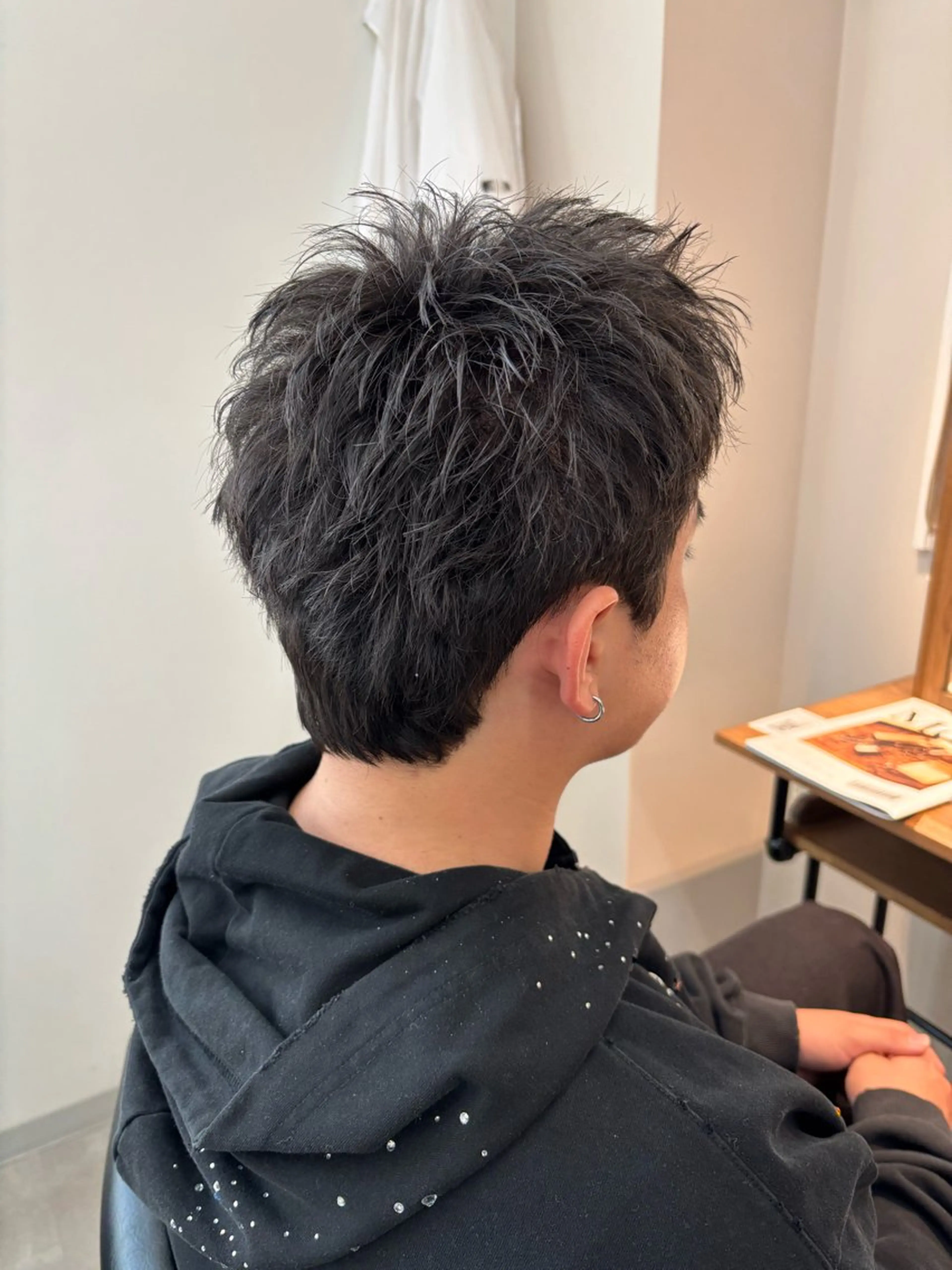 パーマ メンズ スパイキーショート カット 保立/フェザーパーマ /メンズカット千葉のヘアスタイル