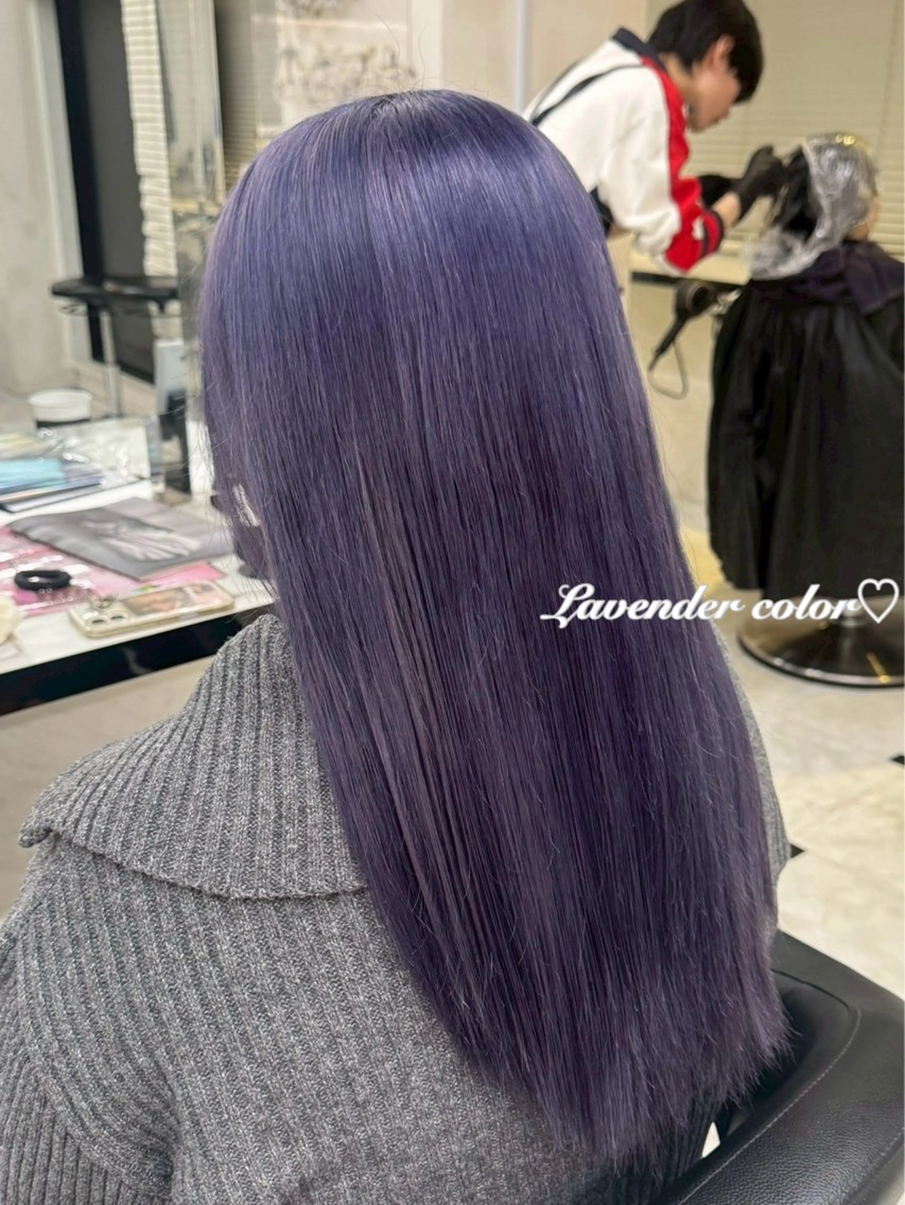 セミロング カラー 韓国系ハイトーン 🎀Nanamiのヘアスタイル