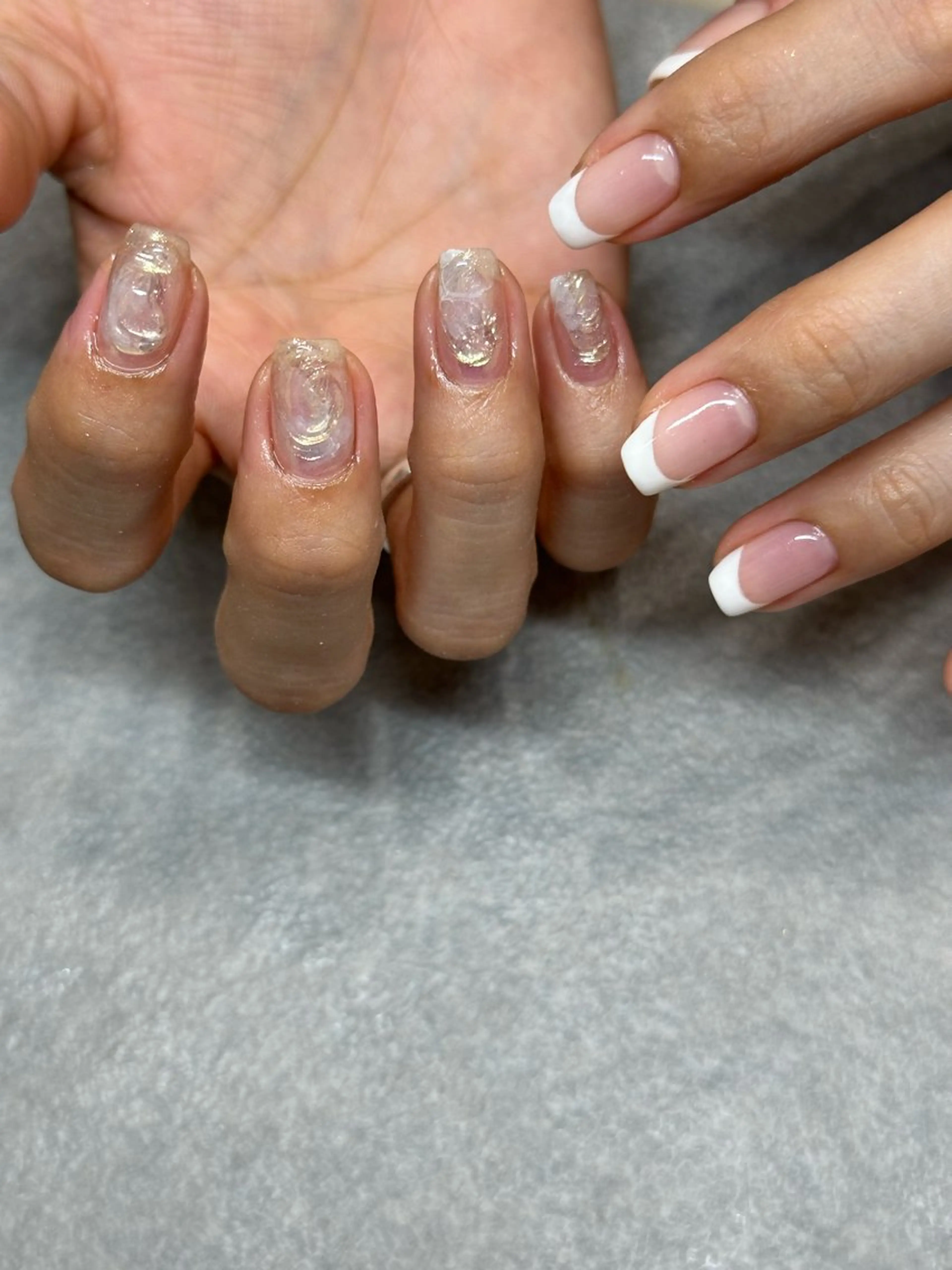 ネイル フレンチネイル ハンドネイル フットネイル kiii.__ ✴︎*のネイルデザイン