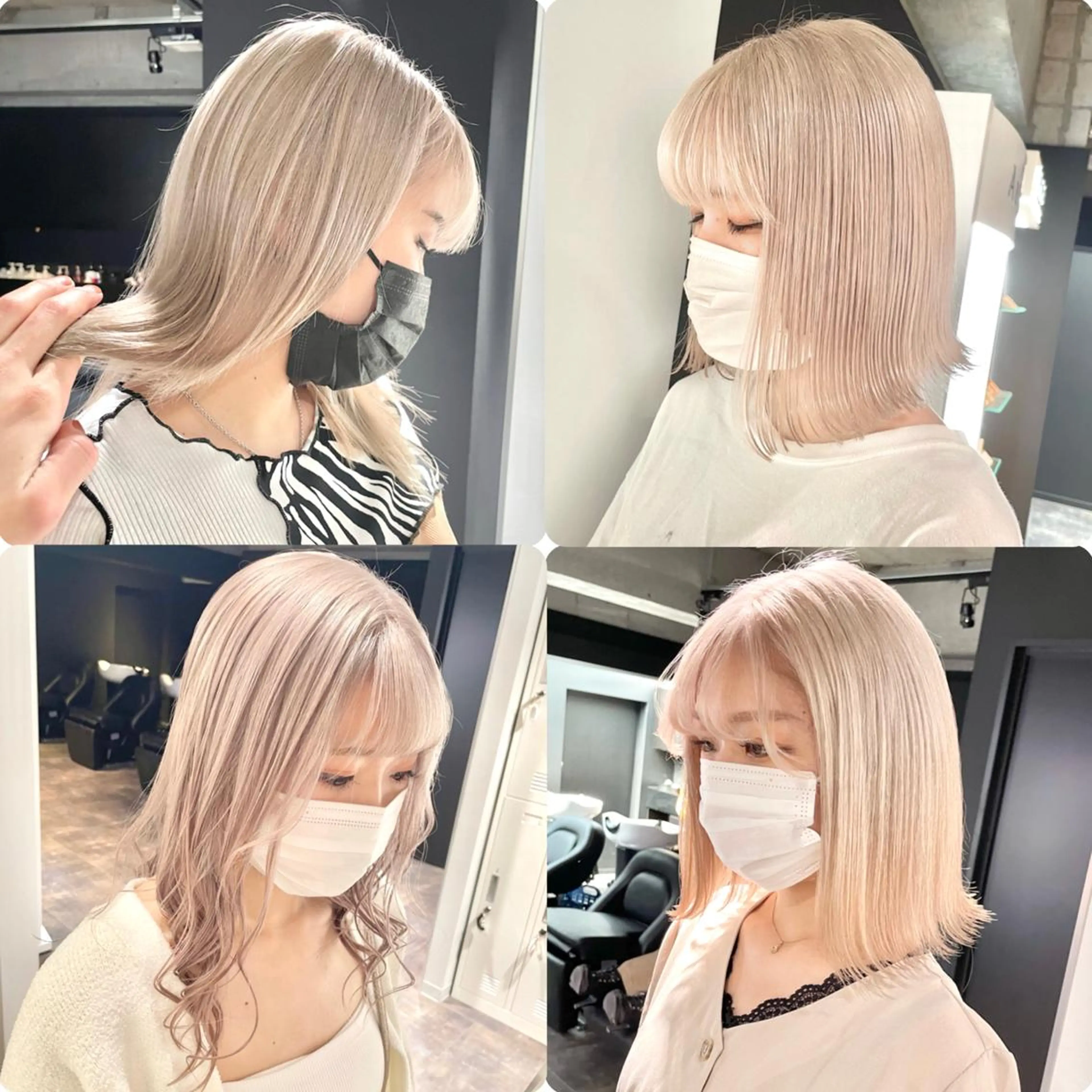 セミロング カラー ハイトーンカラー ヘアカラー トリートメント MiL所属・✨ハイトーン✨ 濱田知孝のヘアスタイル