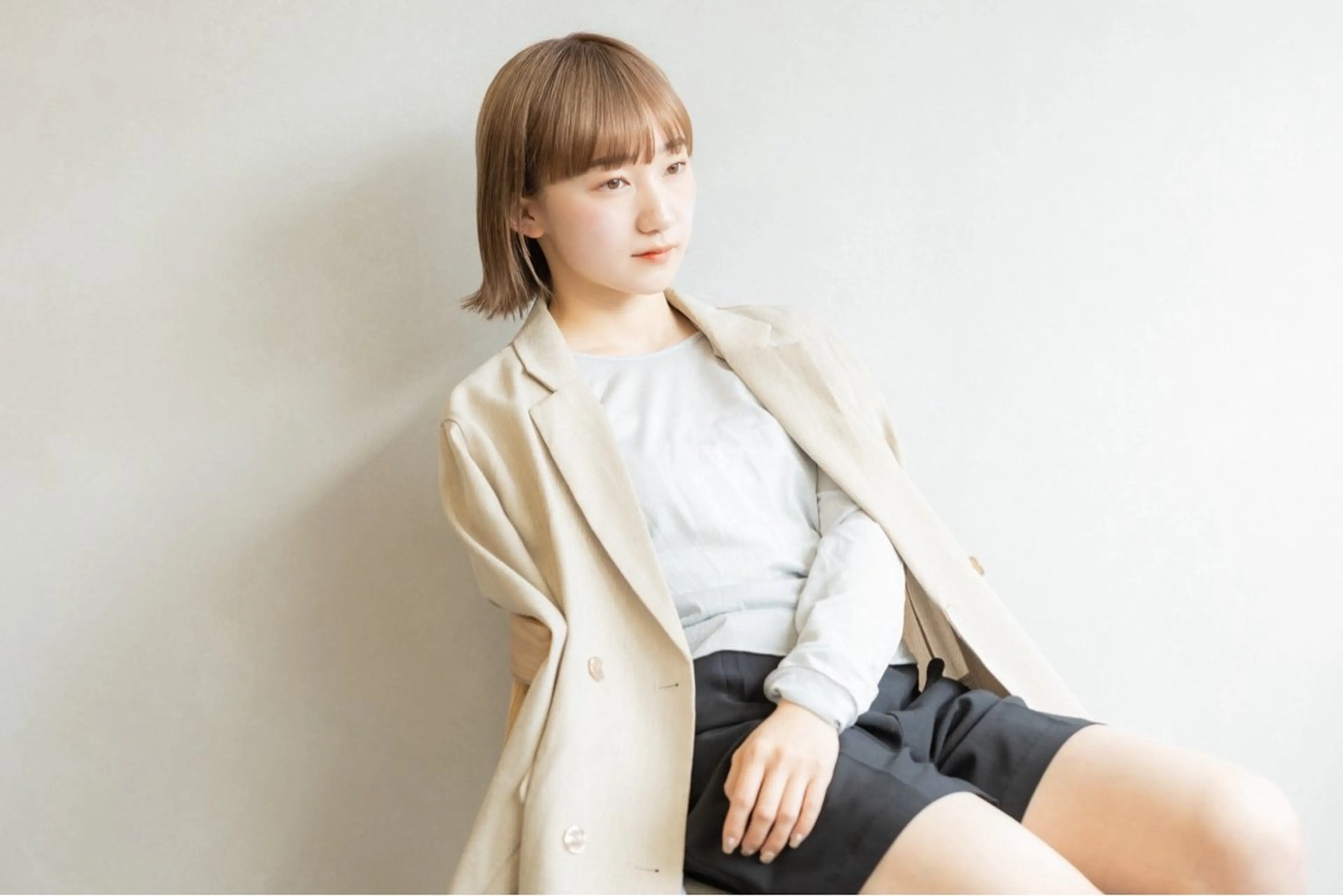 ミディアム カラー 🫧透明感カラー/ ボブ/小笠原汐海🪽のヘアスタイル