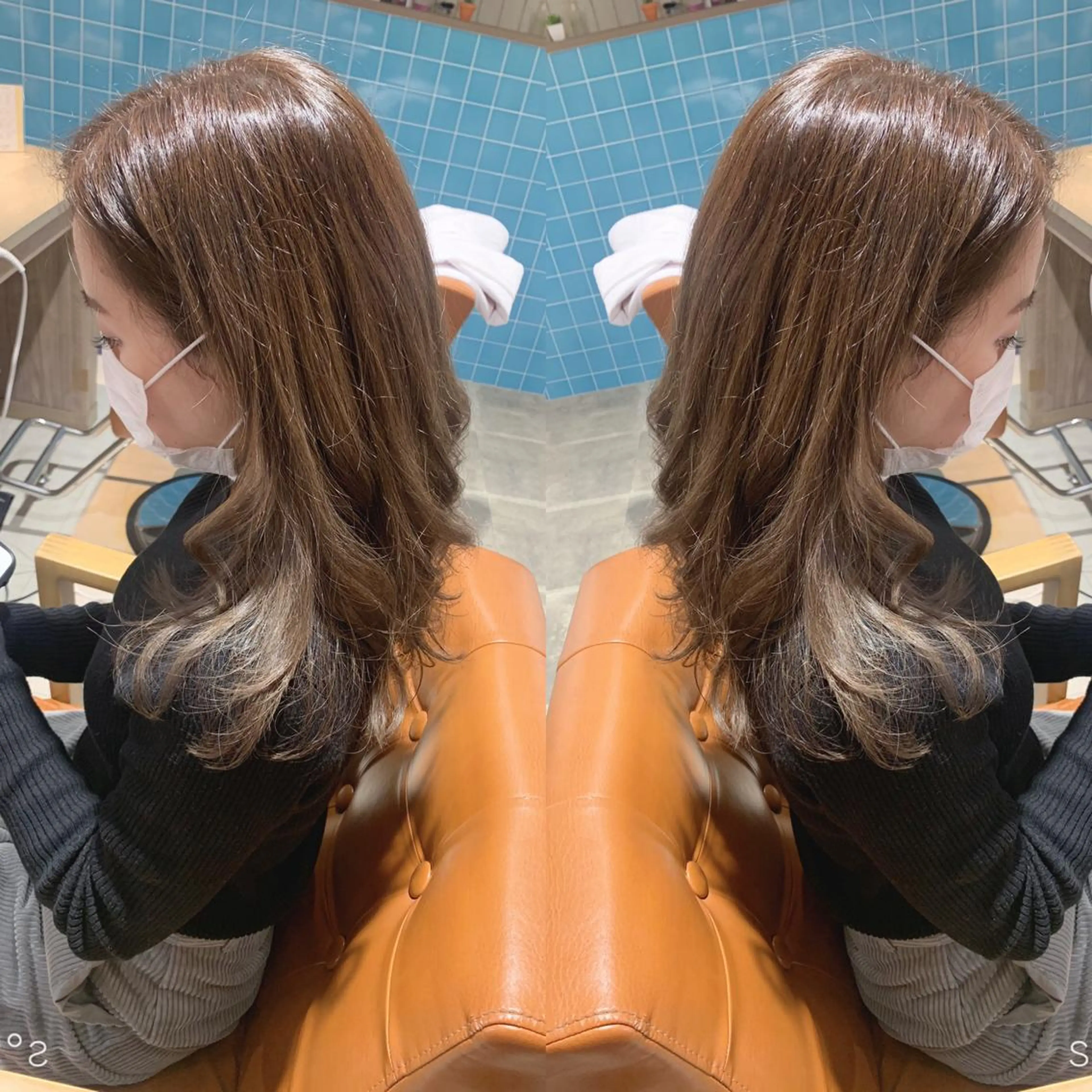 ロング カラー ベージュカラー 韓国🇰🇷 ✂︎hair 内田愛のヘアスタイル